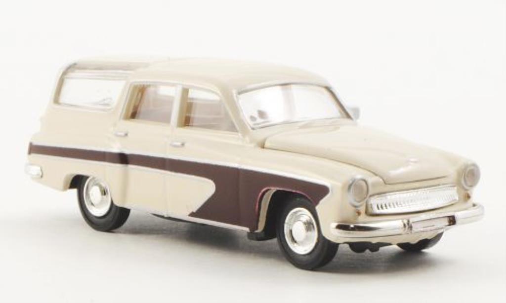 Wartburg 311 1/87 Brekina Camping white/red diecast model cars