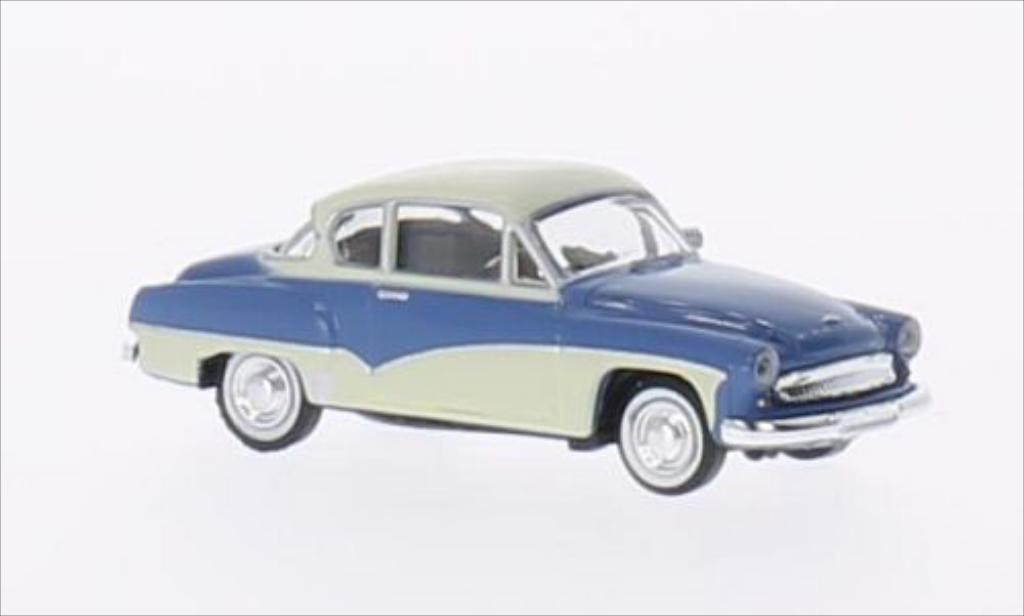 Wartburg 311 1/87 Brekina Coupe blue/beige diecast model cars