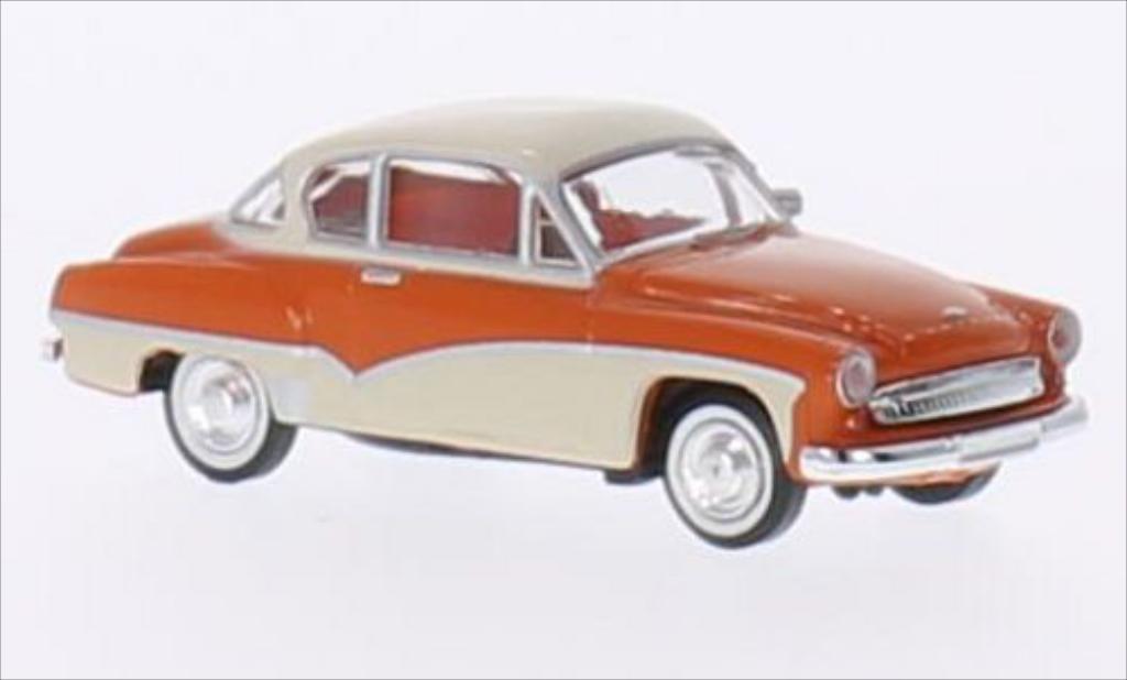 Wartburg 311 1/87 Brekina Coupe orange/beige diecast model cars