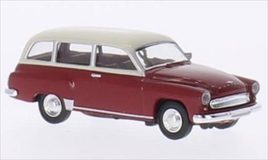 Wartburg 311 1/87 Brekina Estate red/beige diecast model cars