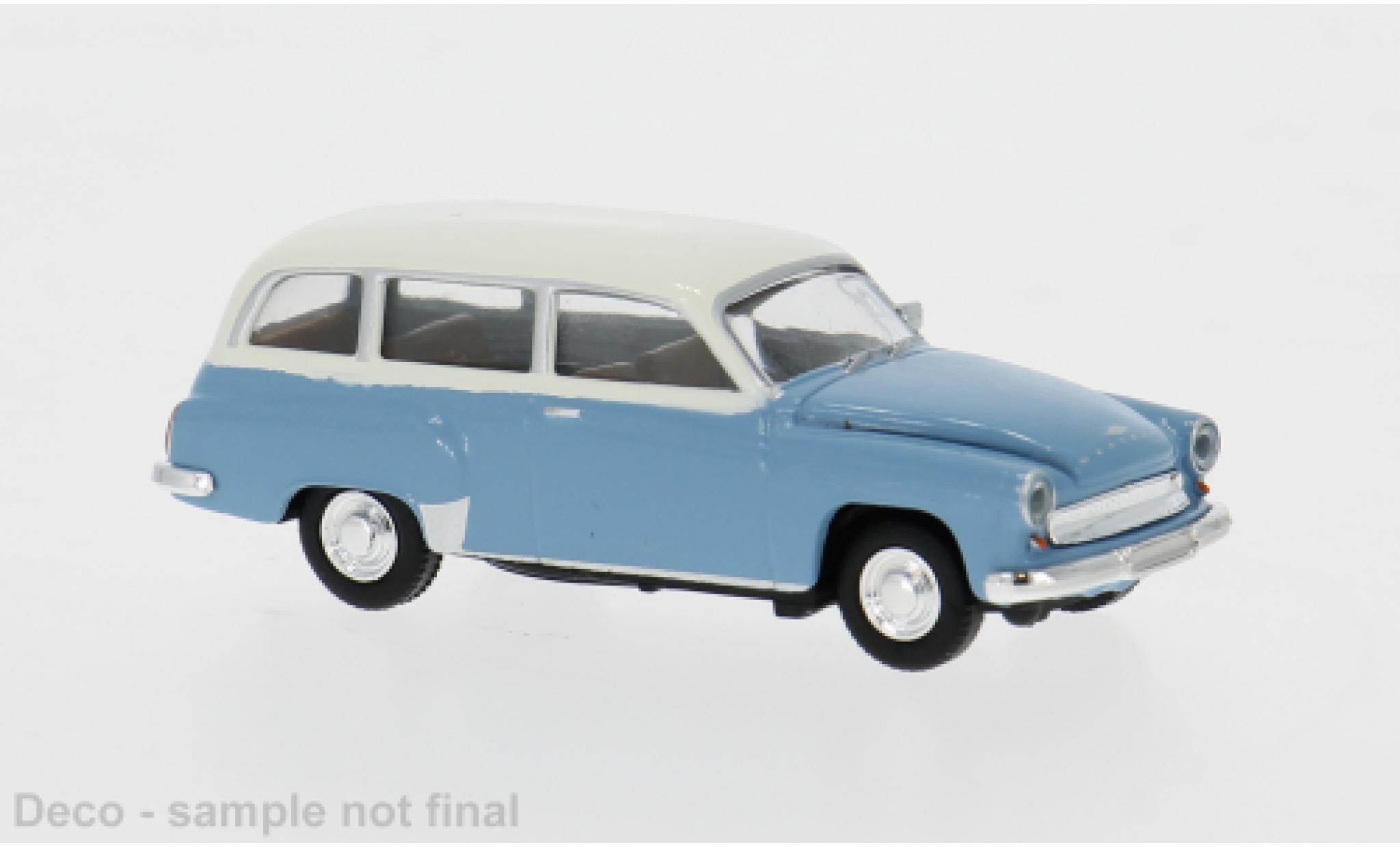 Wartburg 311 1/87 Brekina Estate blue/white 1959 1:87 diecast model cars