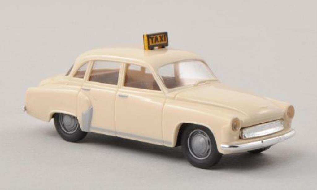 Wartburg 311 1/87 Brekina Taxi beige diecast model cars