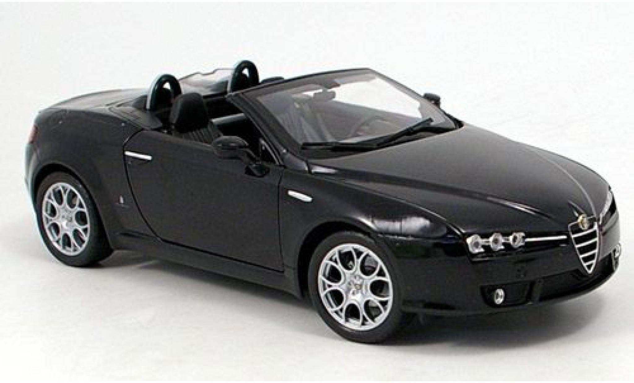 Alfa Romeo Spider 1/18 Welly black offen 2007 1:18 diecast model cars