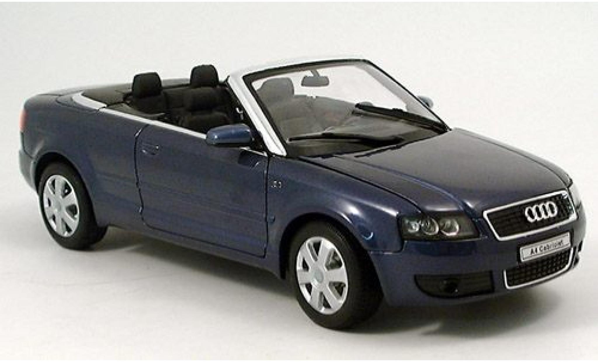 Audi A4 1/18 Welly Convertible dkl.-blue 2002 1:18 diecast model cars