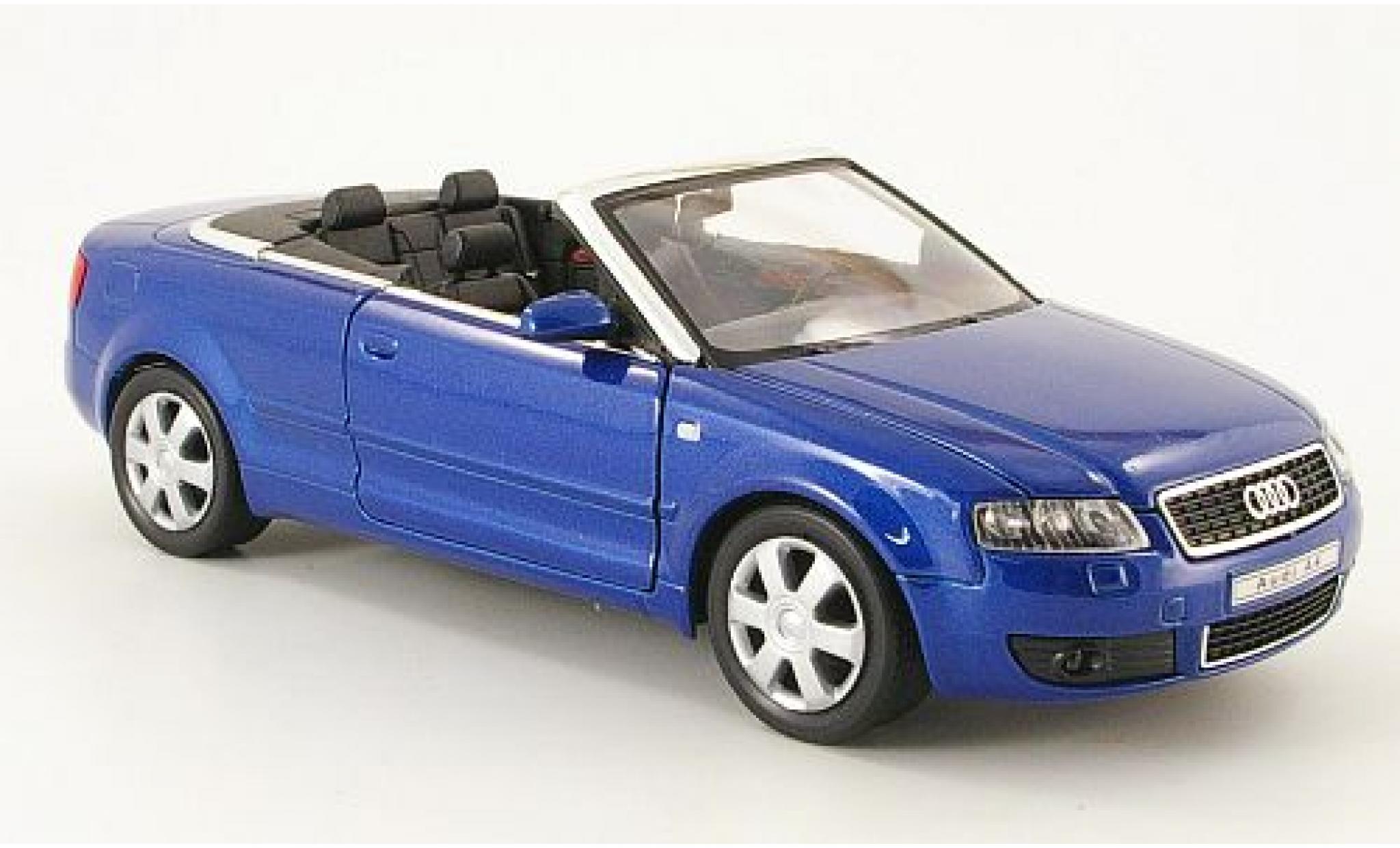 Audi A4 1/24 Welly Convertible met.-blue offen 2003 1:24 diecast model cars