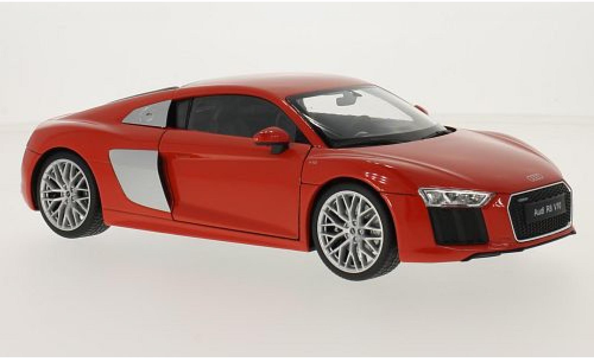 Audi R8 1/18 Welly V10 red 2016 diecast model cars