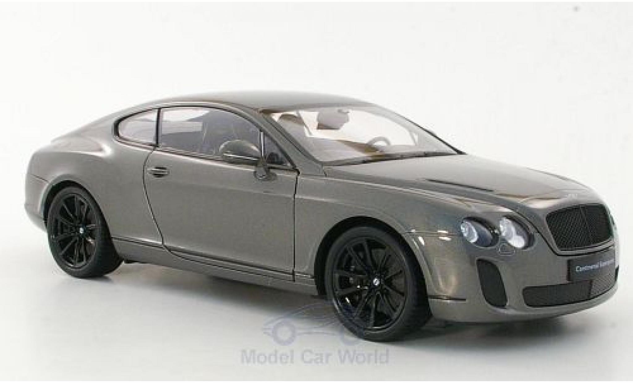 Bentley Continental T 1/18 Welly Supersports metallic grey diecast model cars