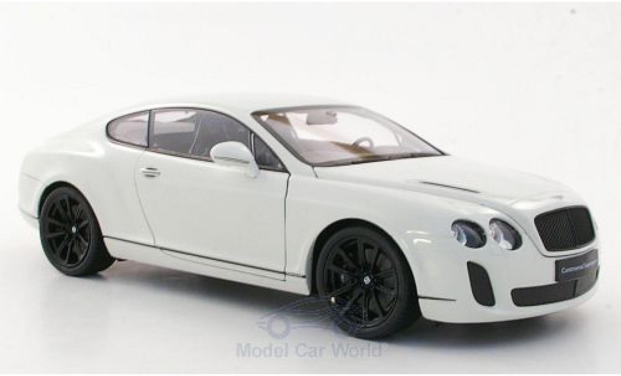 Bentley Continental 1/18 Welly Supersports white diecast model cars