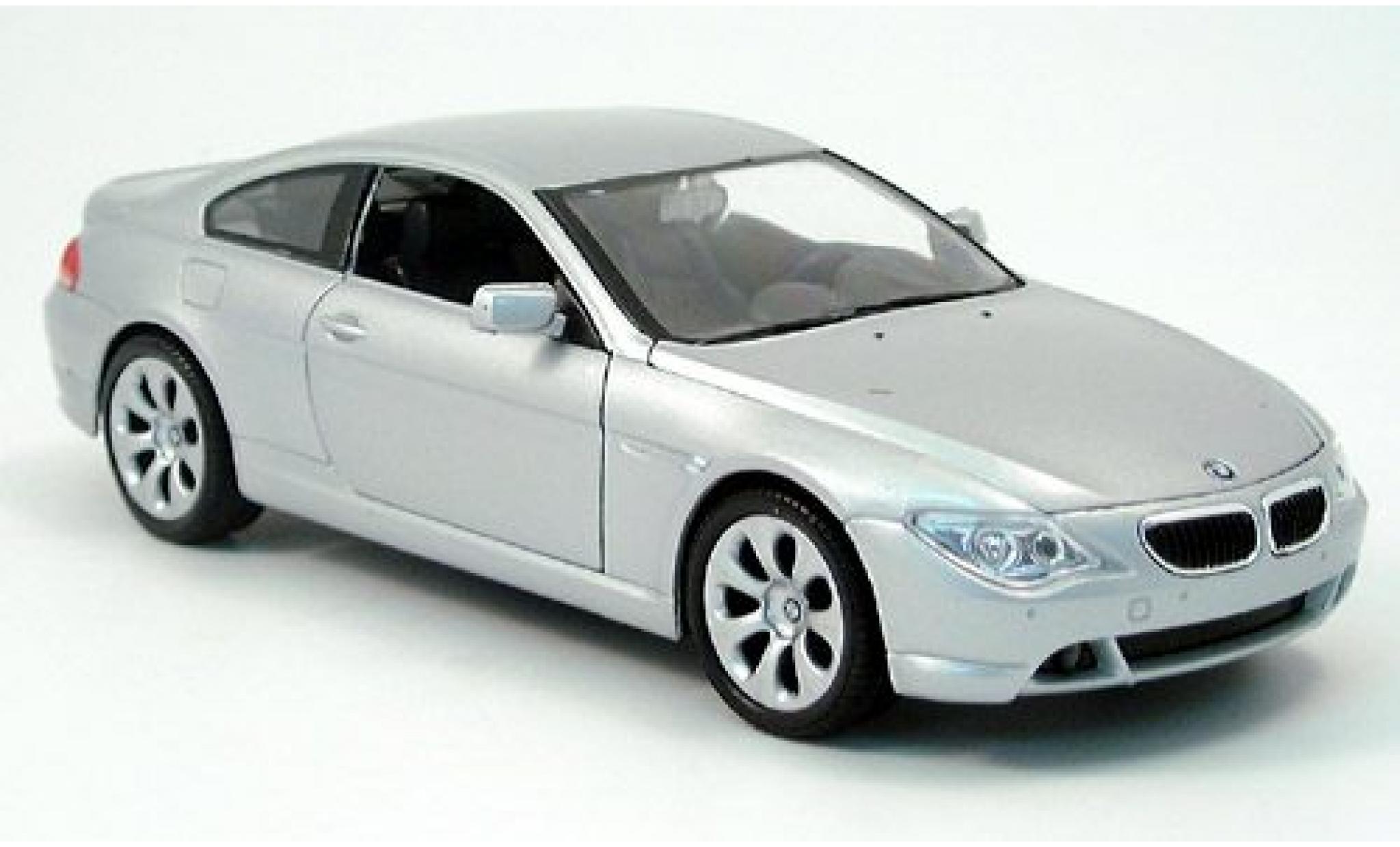 Bmw 645 1/24 Welly CI silver 2004 1:24 diecast model cars