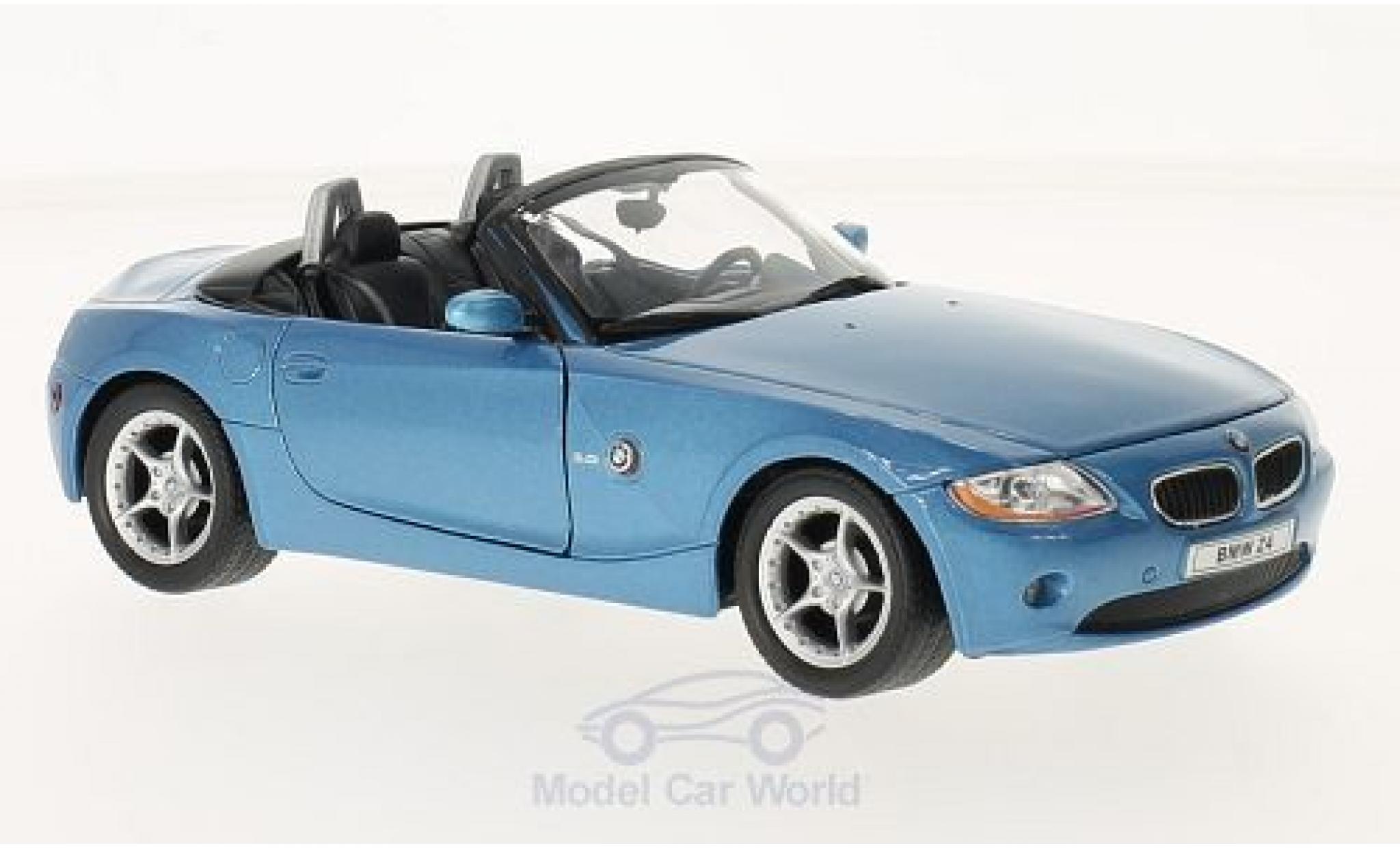 Bmw Z4 1/24 Welly metallic blue 2003 diecast model cars