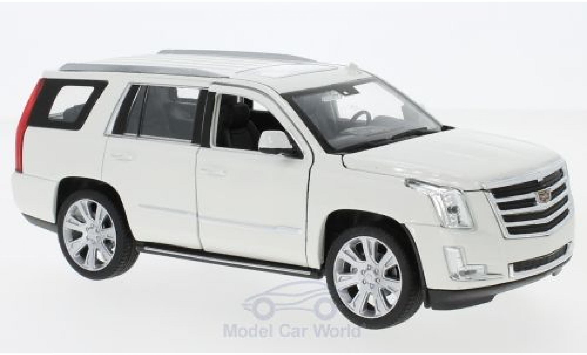 Cadillac Escalade 1/24 Welly white 2017 diecast model cars