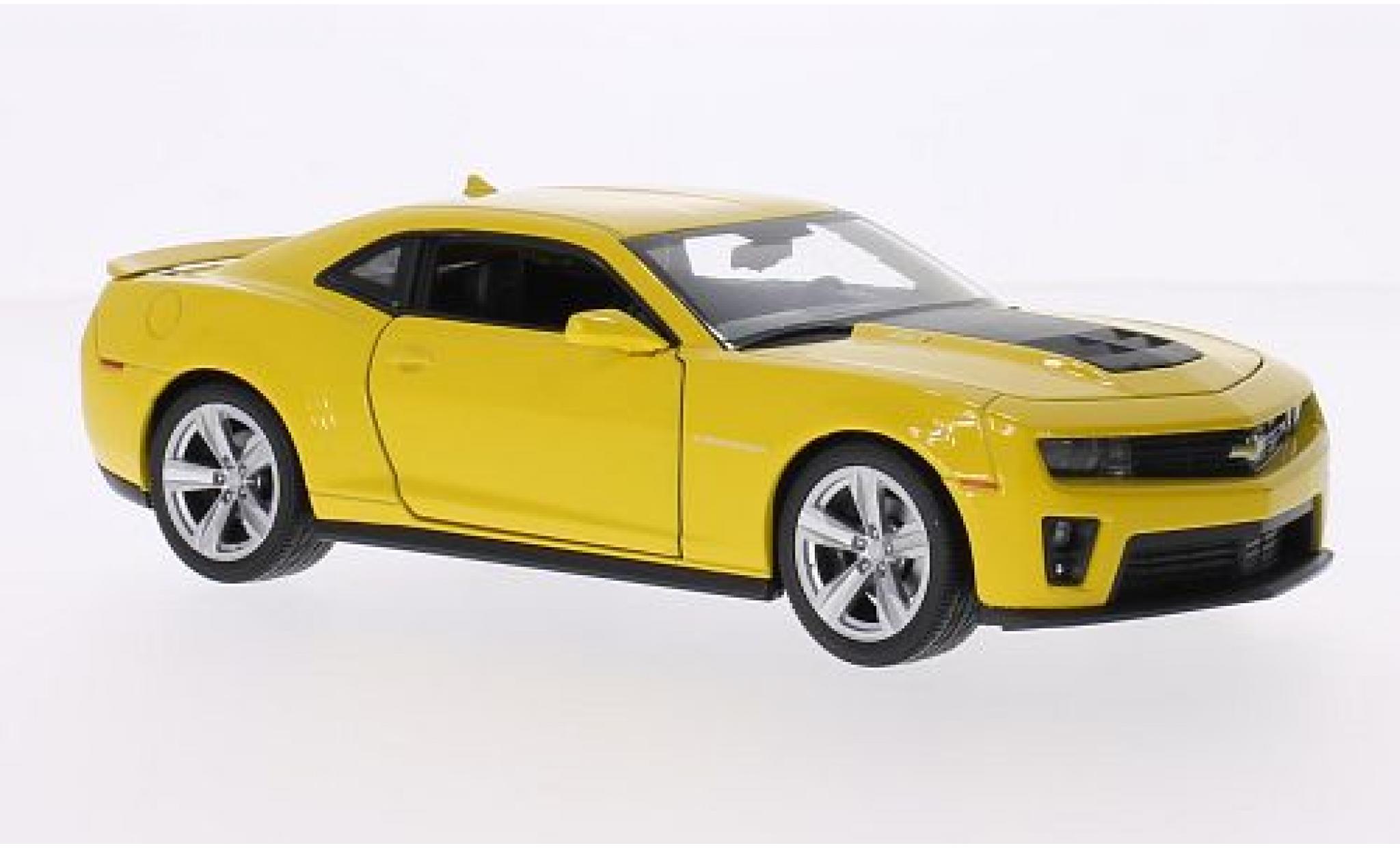 Chevrolet Camaro 1/24 Welly ZL1 yellow/matt-black 2012 diecast model cars
