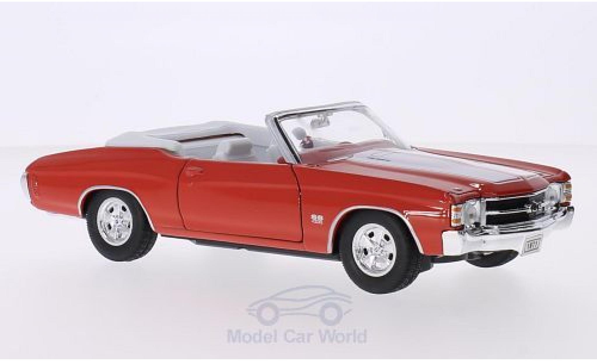 Chevrolet Chevelle 1/24 Welly SS 454 Convertible orange/white 1971 diecast model cars