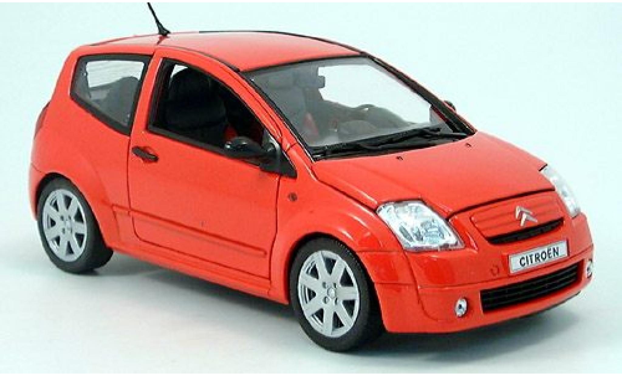 Citroen C2 1/18 Welly red 2003 1:18 diecast model cars