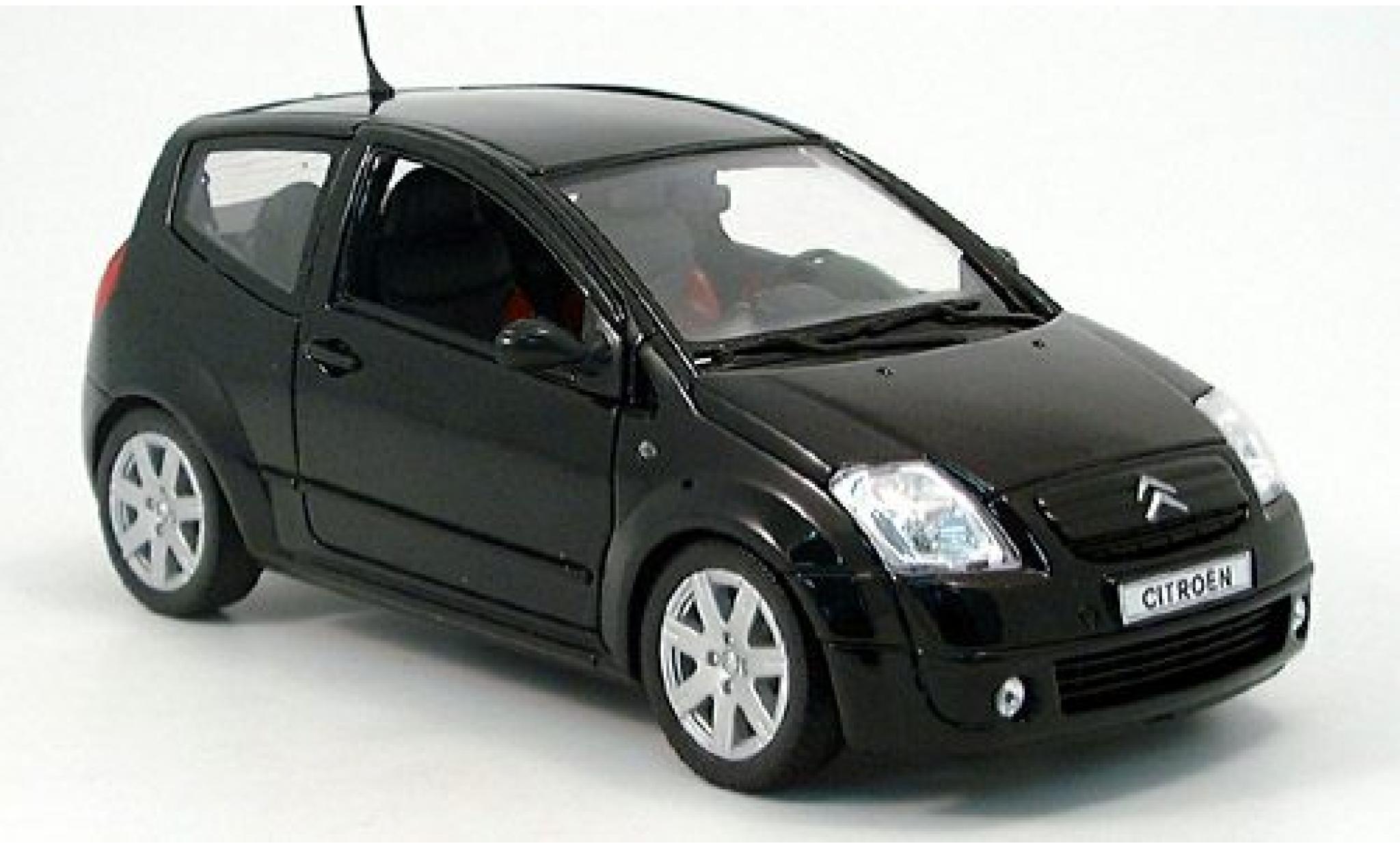 Citroen C2 1/18 Welly black 2003 1:18 diecast model cars