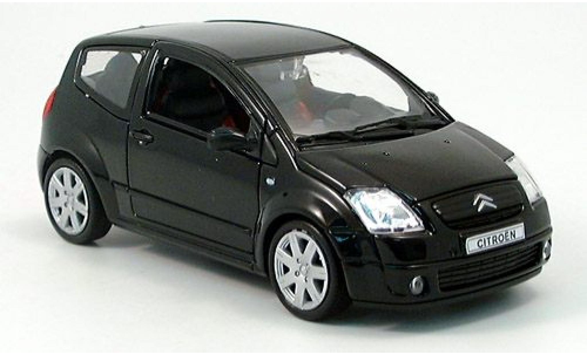 Citroen C2 1/24 Welly black 2004 1:24 diecast model cars