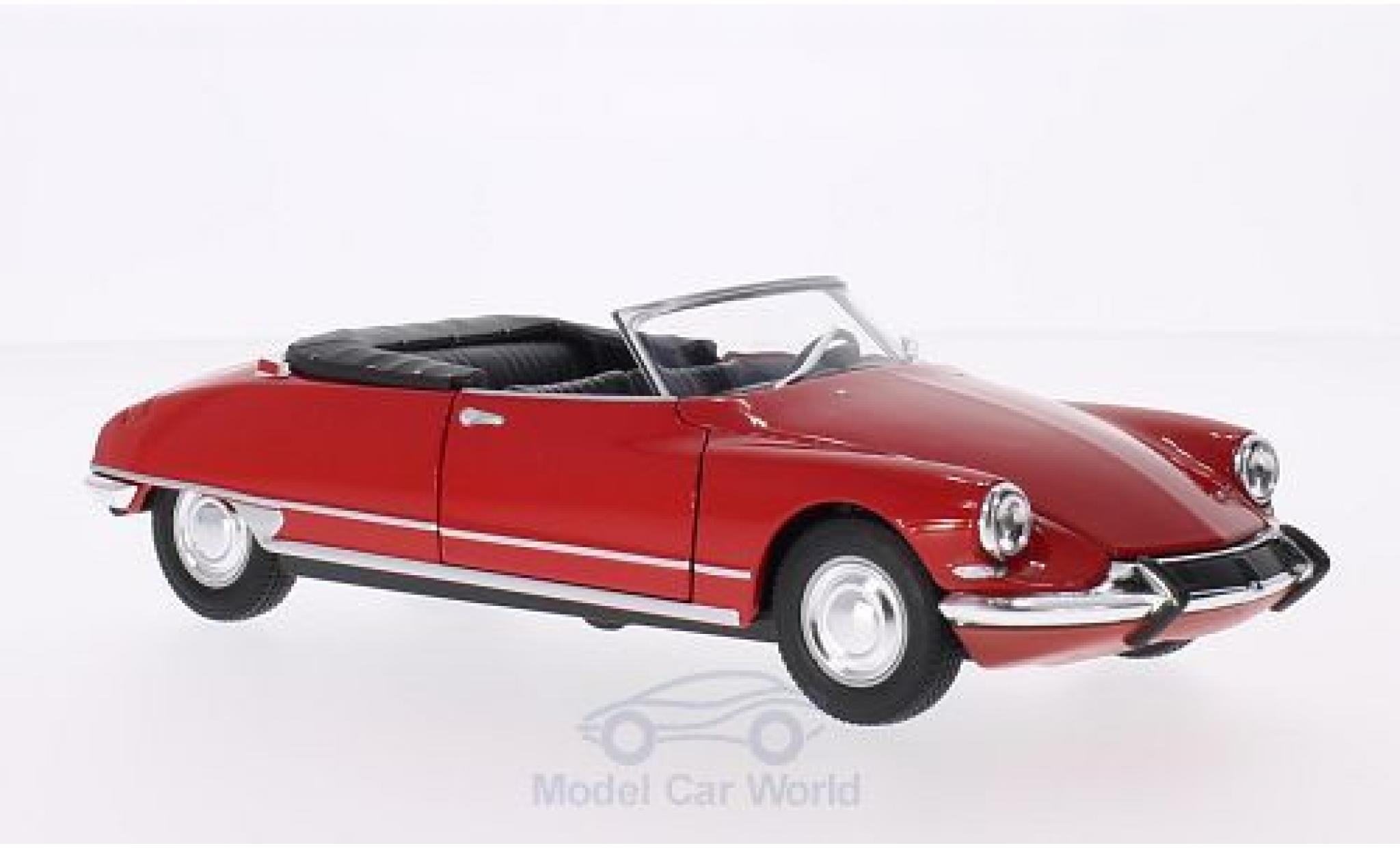 Citroen DS Cabriolet 1/24 Welly 19 Convertible red Verdeck ge&ouml;ffnet diecast model cars