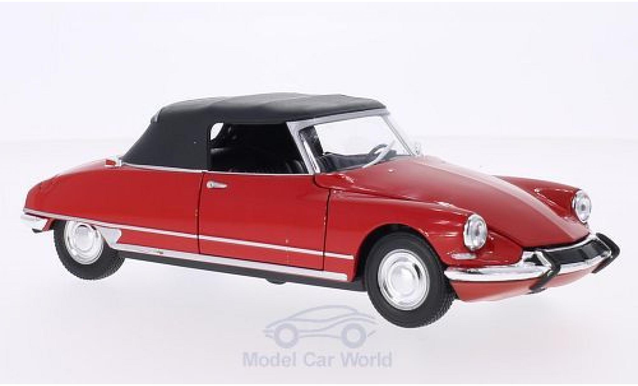 Citroen DS Cabriolet 1/24 Welly 19 Convertible red Verdeck geschlossen diecast model cars