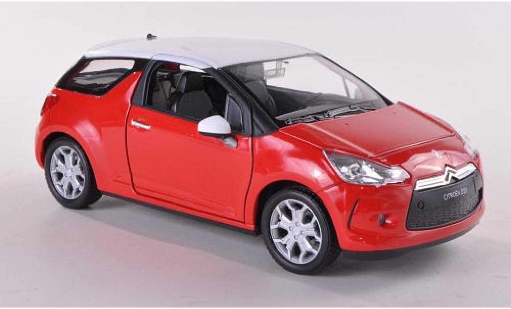 DS Automobiles DS3 1/24 Welly Citroen red/white 1:24 diecast model cars