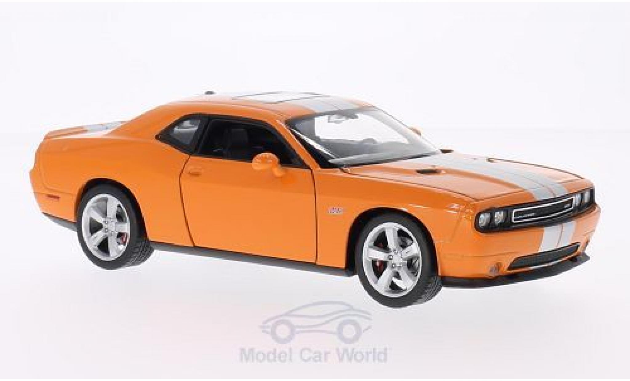 Dodge Challenger 1/24 Welly SRT orange/grey diecast model cars