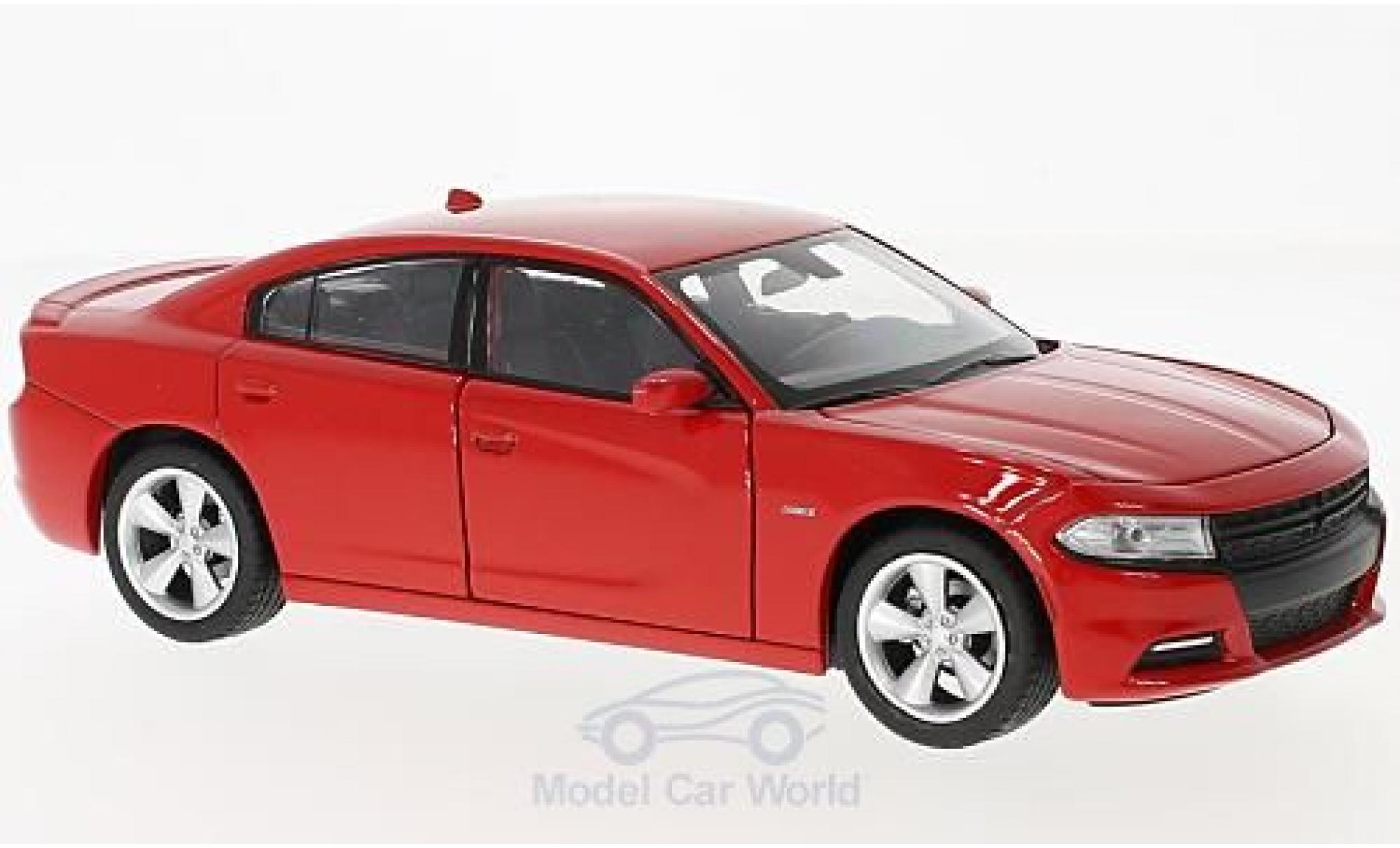 Dodge Charger 1/24 Welly R/T red 2016 diecast model cars