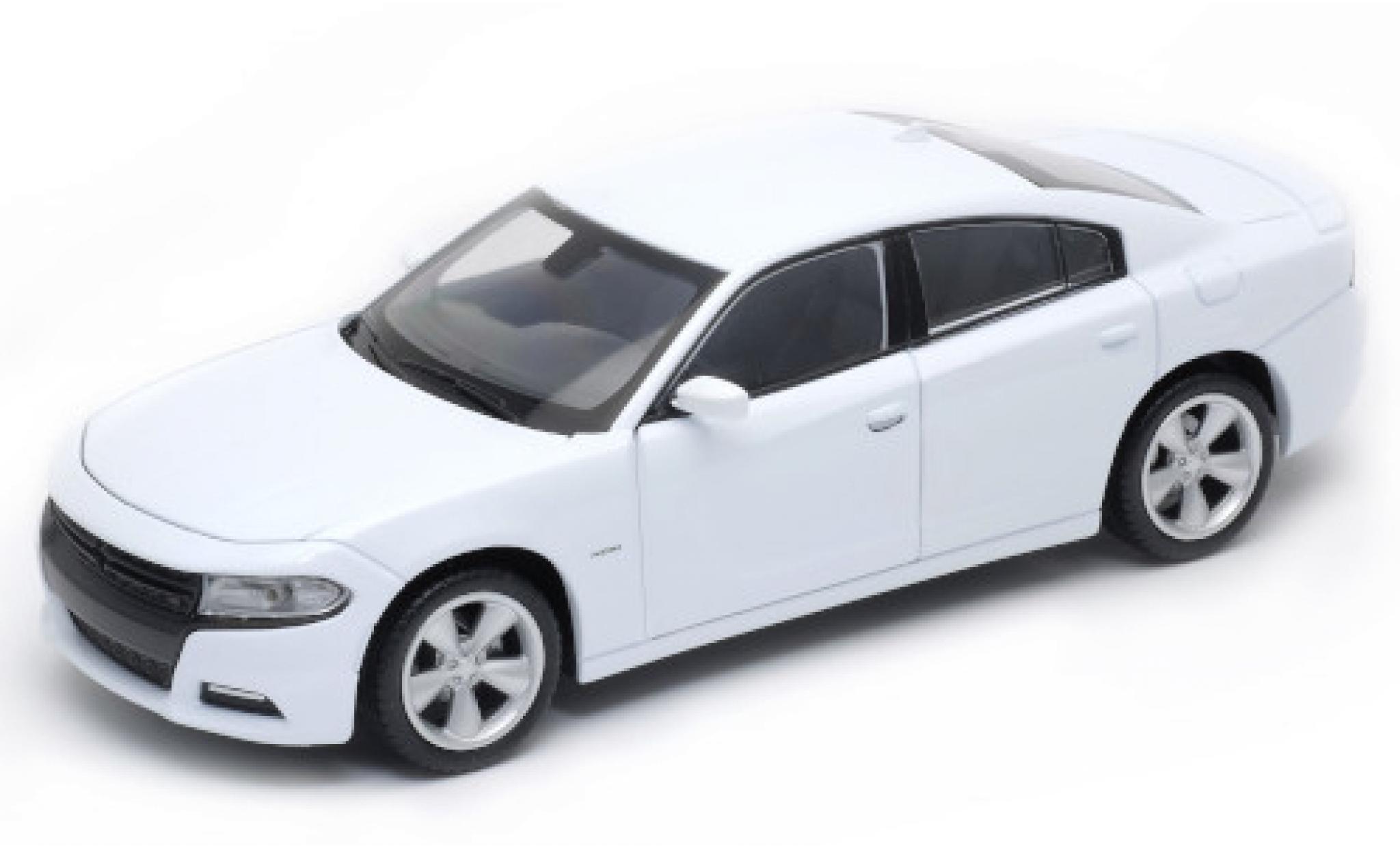 Dodge Charger 1/24 Welly R/T white 2016 diecast model cars