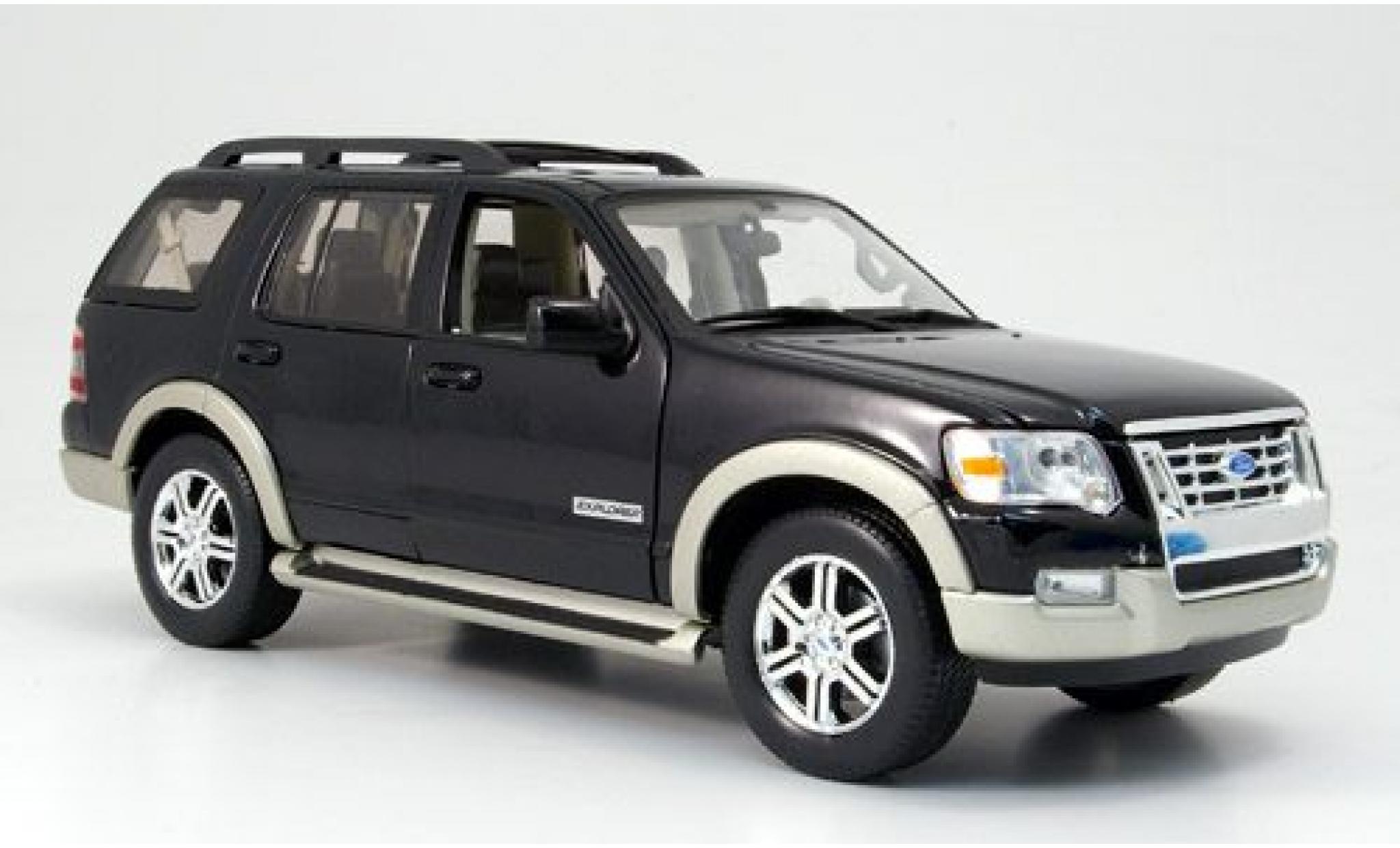 Ford Explorer 1/18 Welly black Eddie Bauer 2006 1:18 diecast model cars