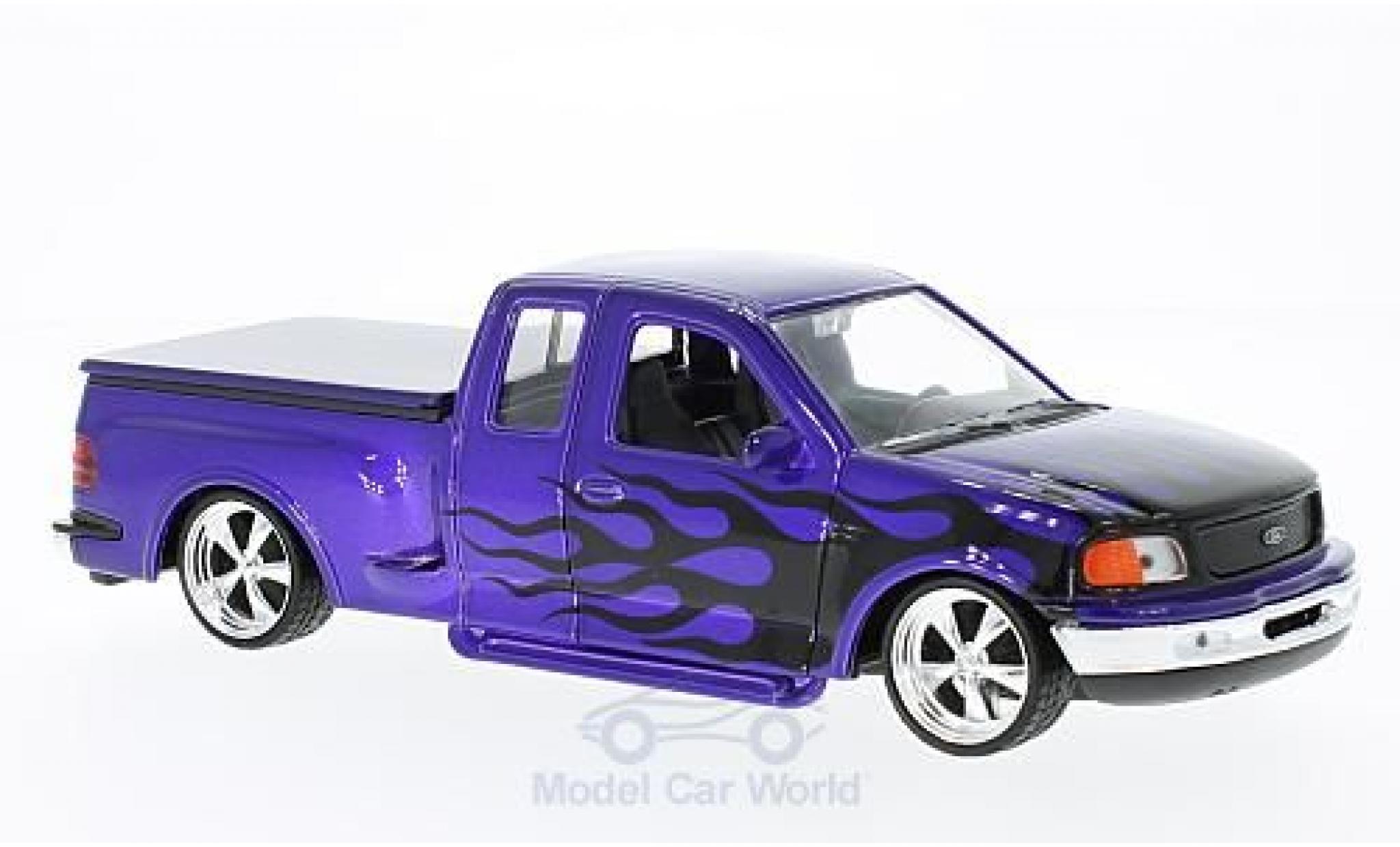Ford F-1 1/24 Welly 50 Flareside Supercab Low Rider purple/Dekor 1999 diecast model cars