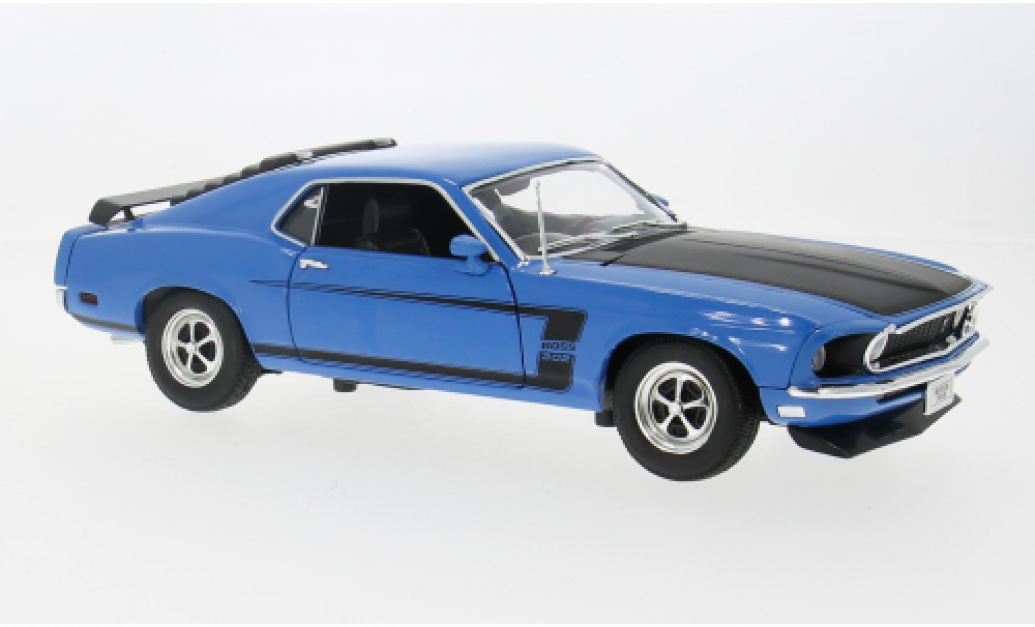 Ford Mustang 1/18 Welly Boss 302 blue/black 1969 1:18 diecast model cars