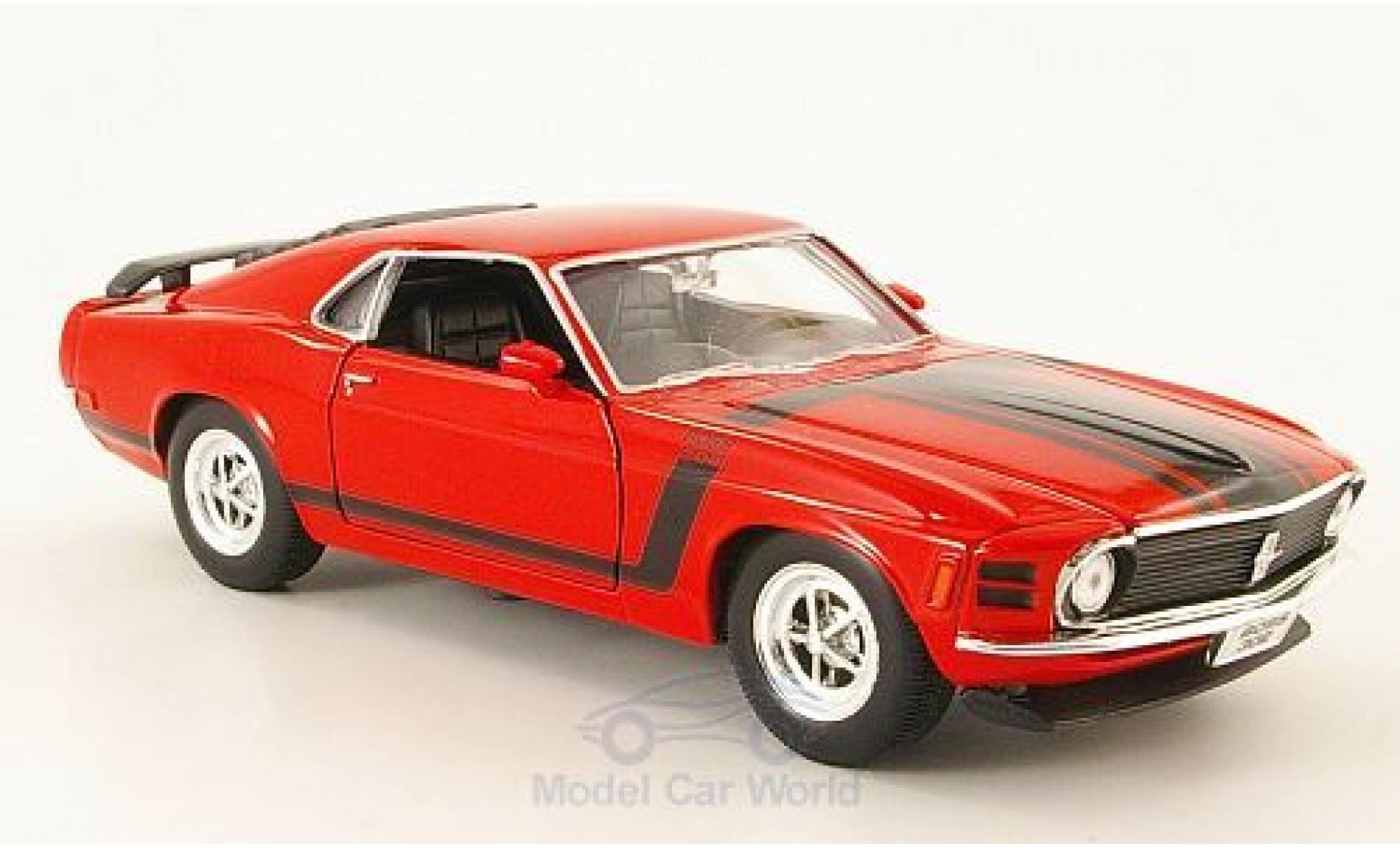 Ford Mustang 1/24 Welly Boss 302 red/Dekor 1970 ohne Vitrine diecast model cars