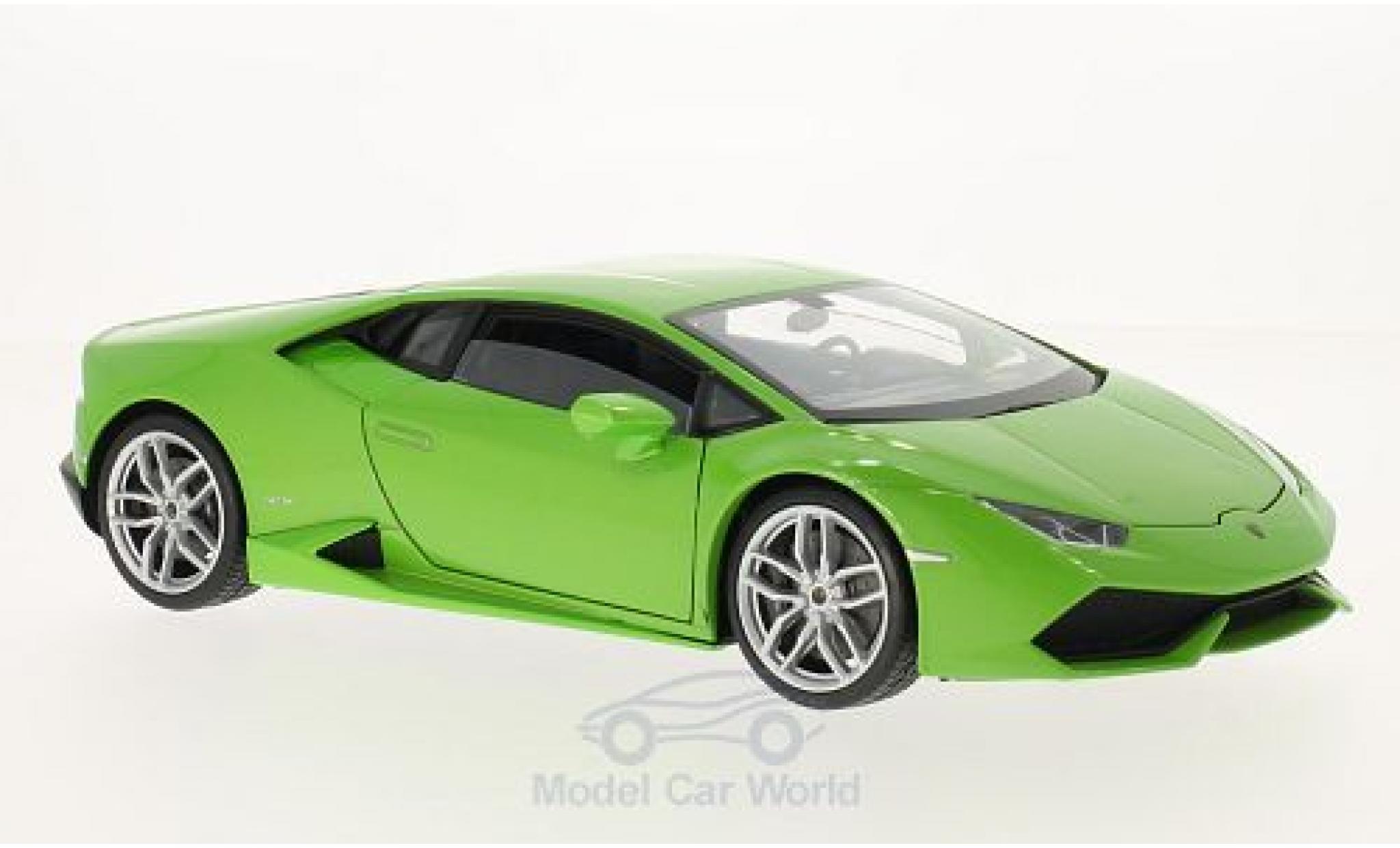 Lamborghini Huracan 1/18 Welly LP 610-4 metallic green diecast model cars
