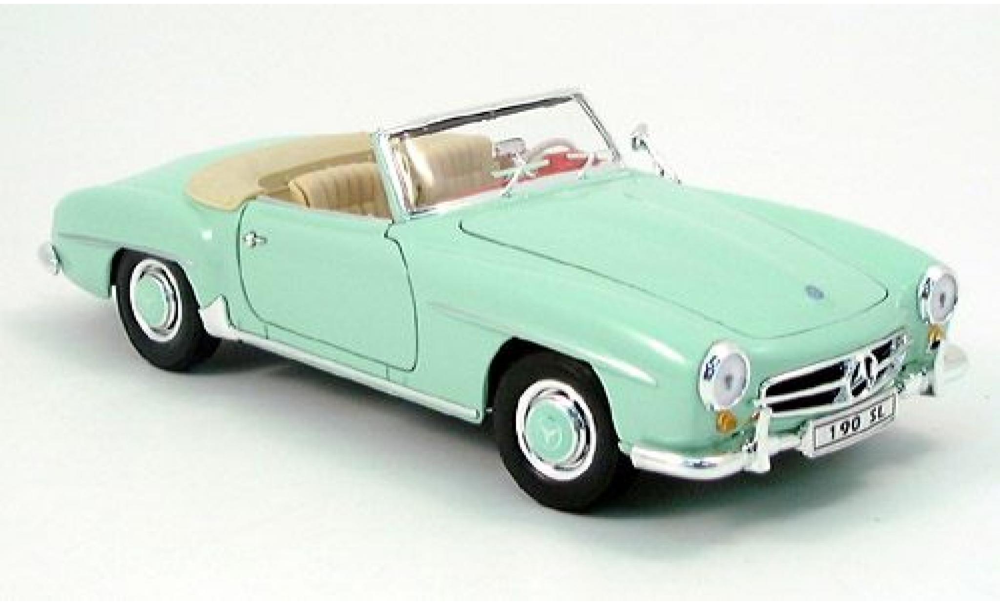 Mercedes 190 1/18 Welly SL Convertible green 1955 1:18 diecast model cars