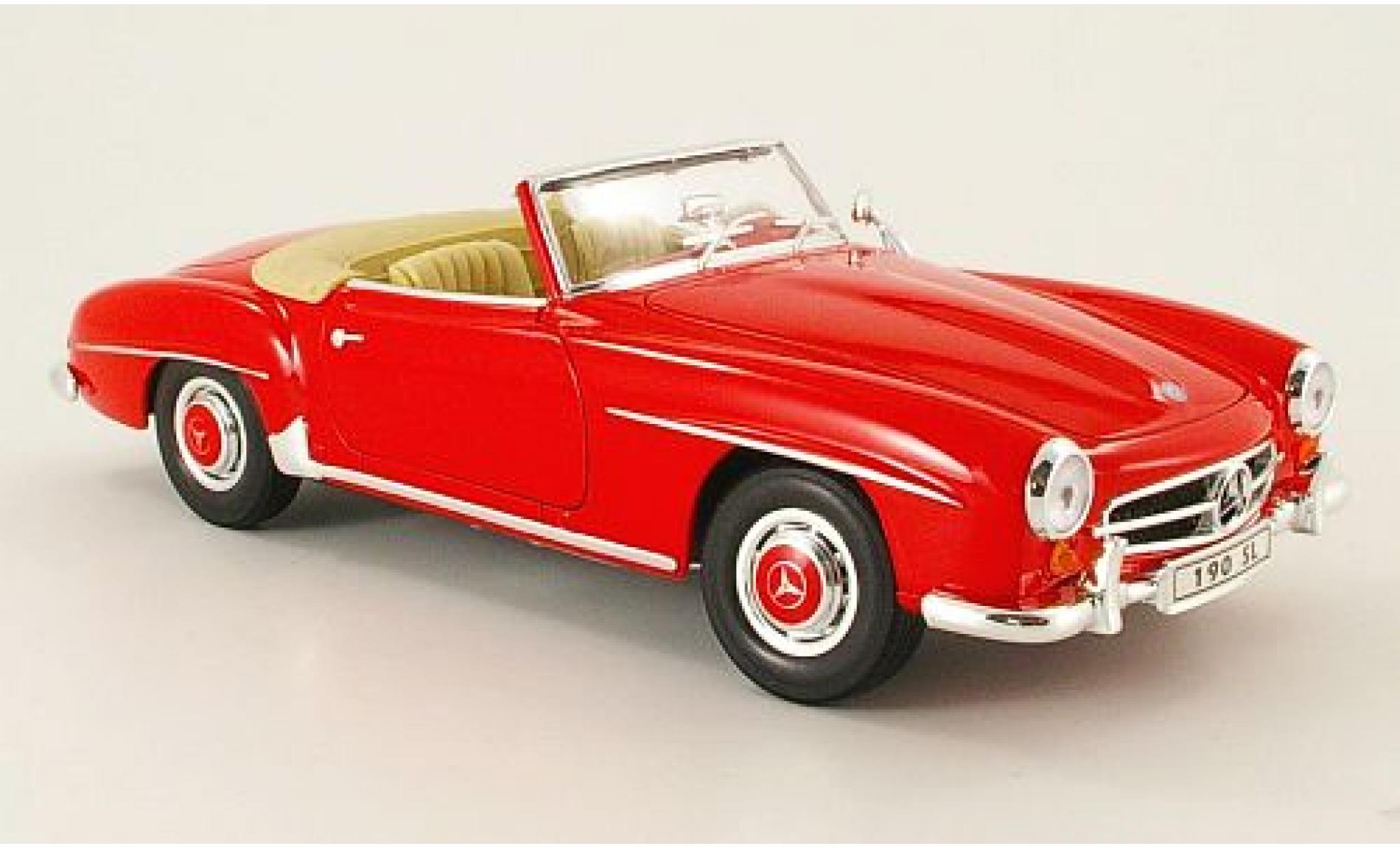 Mercedes 190 1/18 Welly SL red offen 1955 1:18 diecast model cars