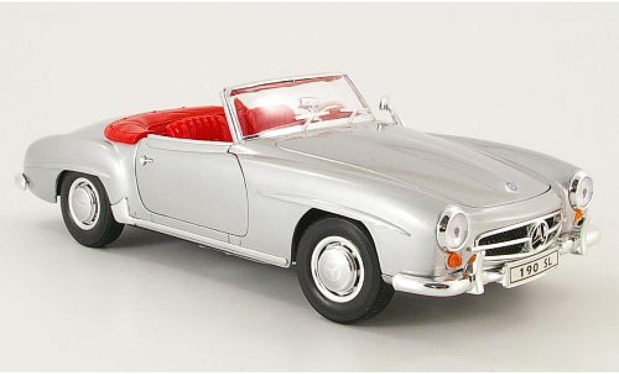 Mercedes 190 1/18 Welly SL silver offen 1955 1:18 diecast model cars