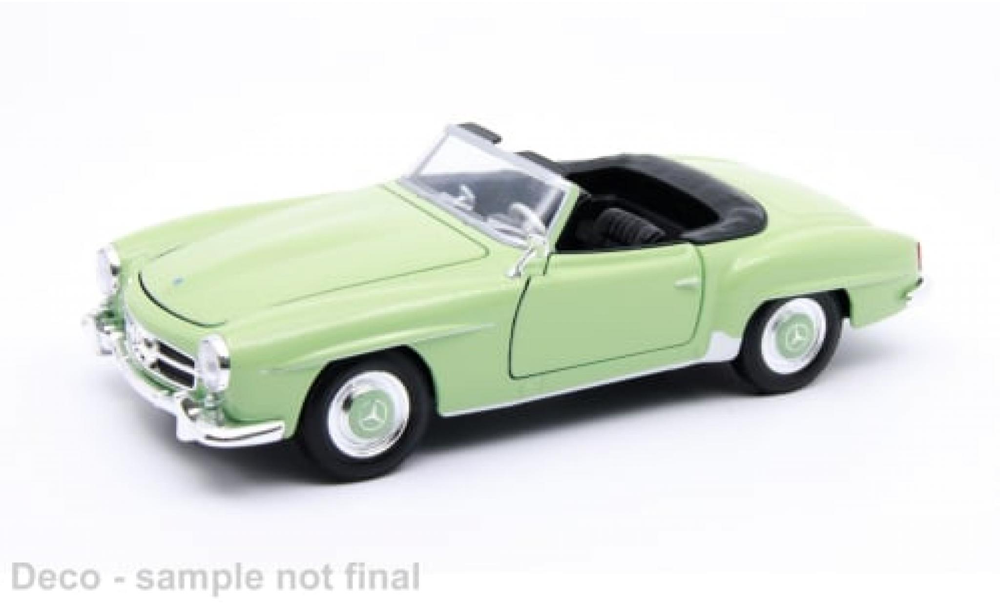 Mercedes 190 1/24 Welly SL (W121) green/black 1955 1:24 diecast model cars