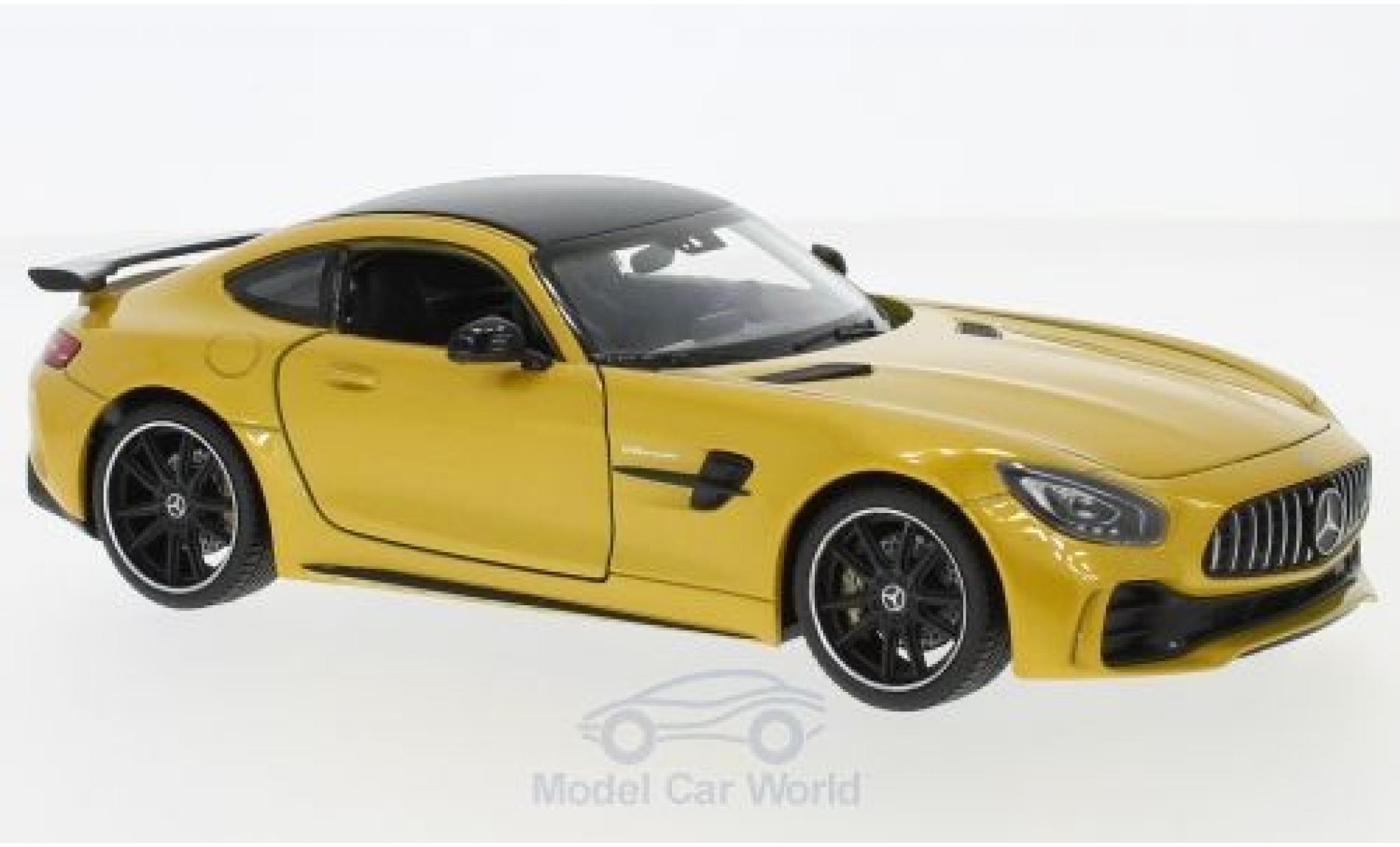 Mercedes AMG GT 1/24 Welly R metallic yellow diecast model cars