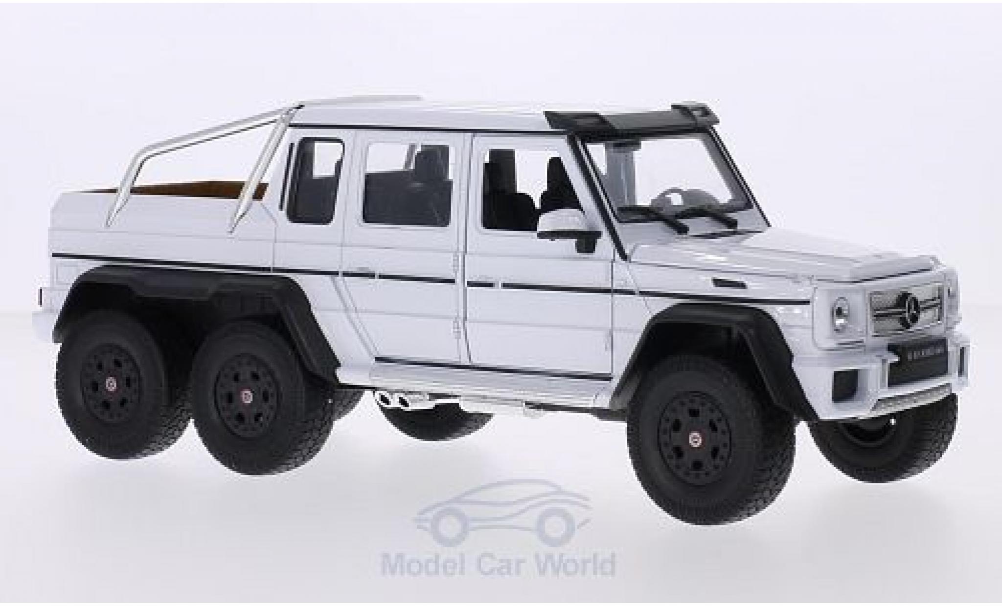 Mercedes Classe G 1/24 Welly G 63 AMG 6x6 white diecast model cars