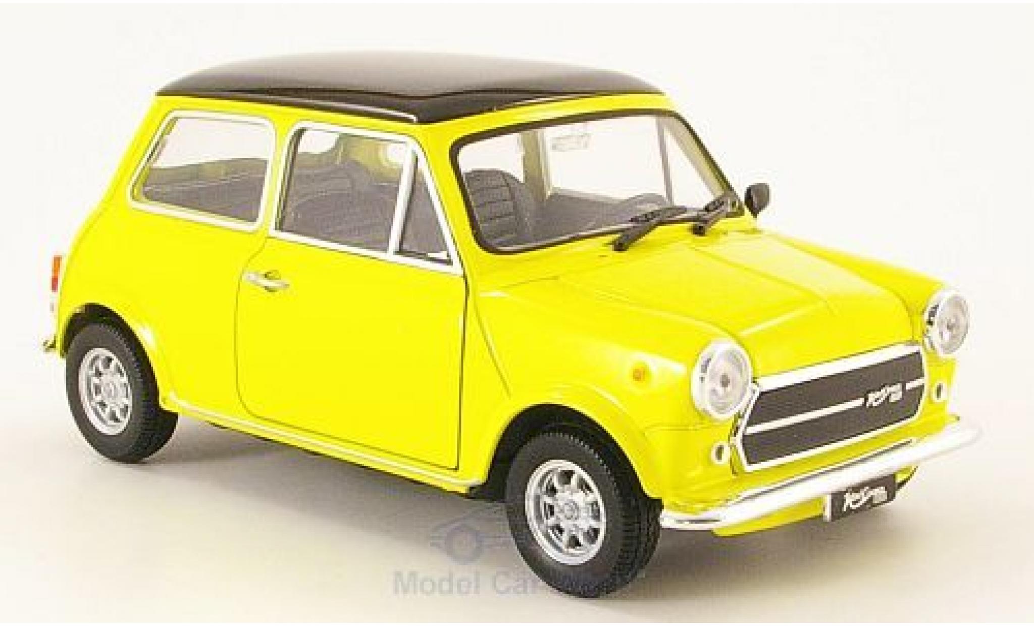 Mini Cooper 1/24 Welly 1300 yellow/black 1974 diecast model cars