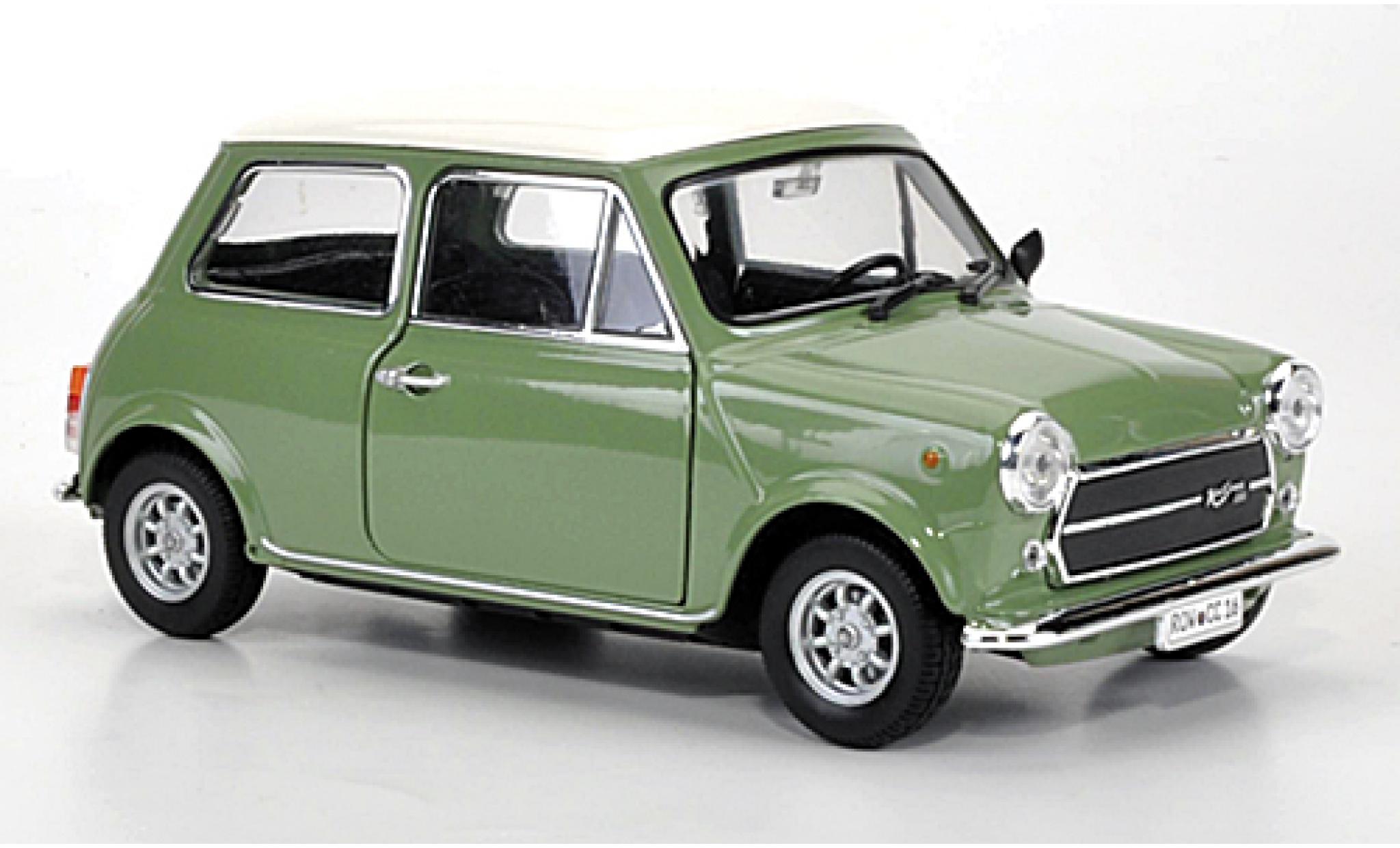 Mini Cooper 1/24 Welly 1300 green/white LHD 1974 1:24 diecast model cars