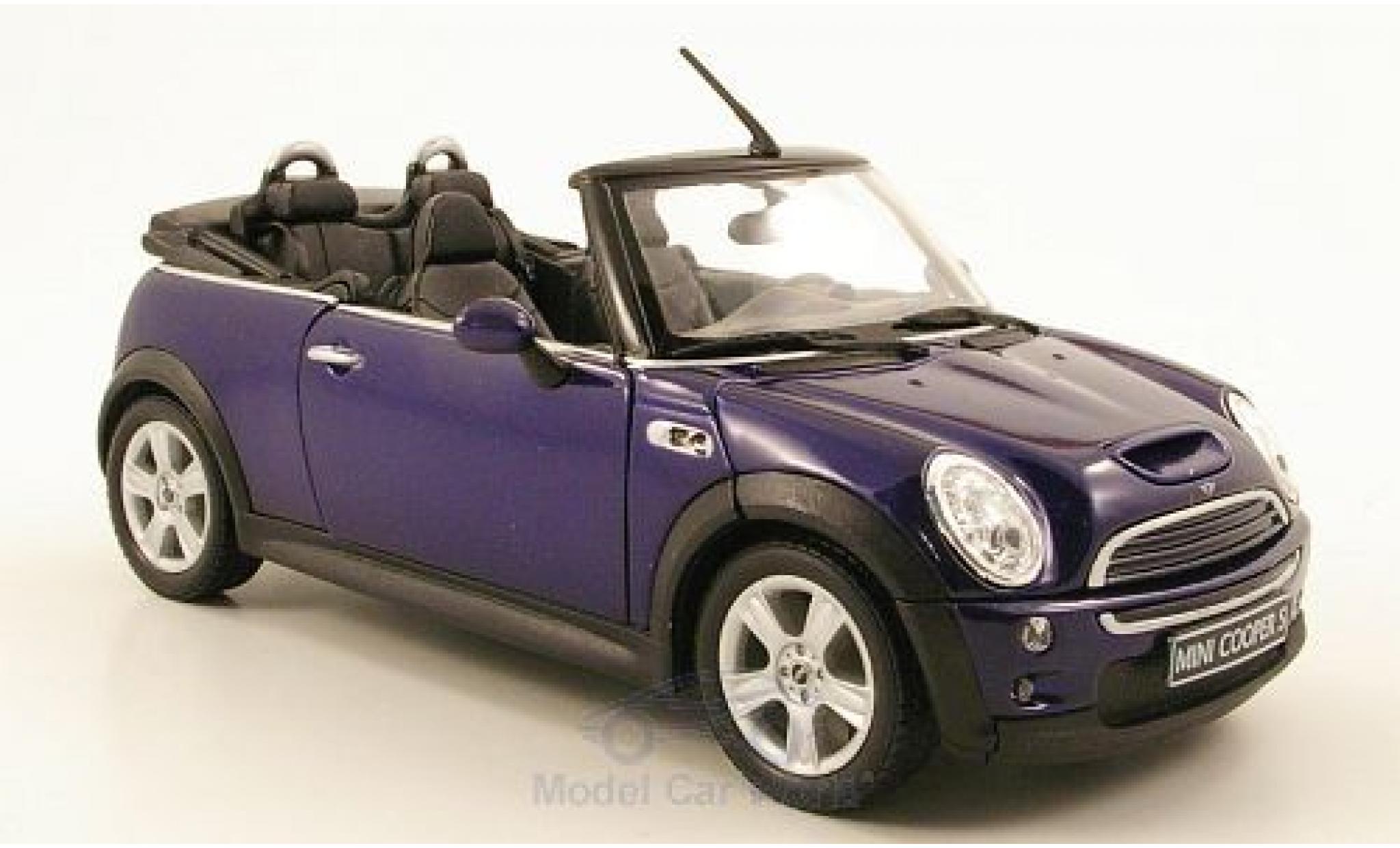 Mini Cooper S 1/24 Welly S Convertible blue diecast model cars