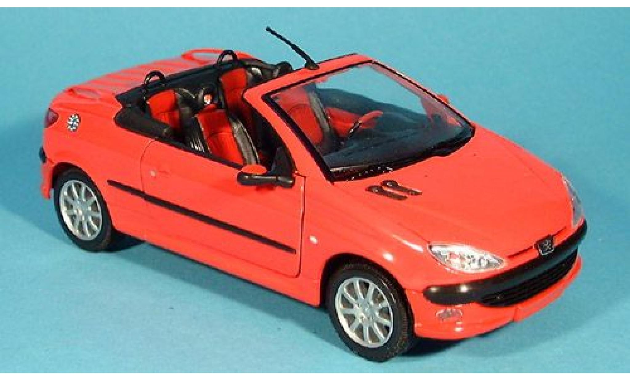 Peugeot 206 1/24 Welly Convertible offen red 1:24 diecast model cars