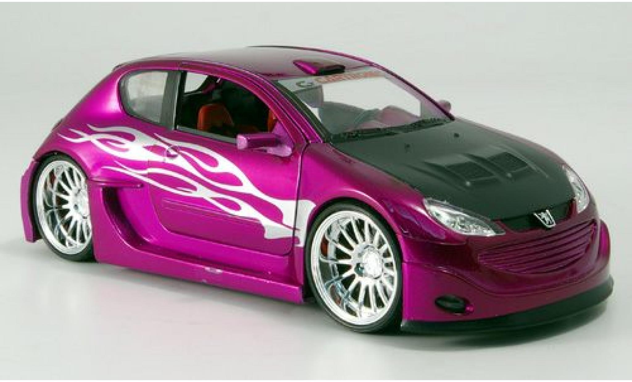 Peugeot 206 1/24 Welly Tuning met.-lila 1:24 diecast model cars