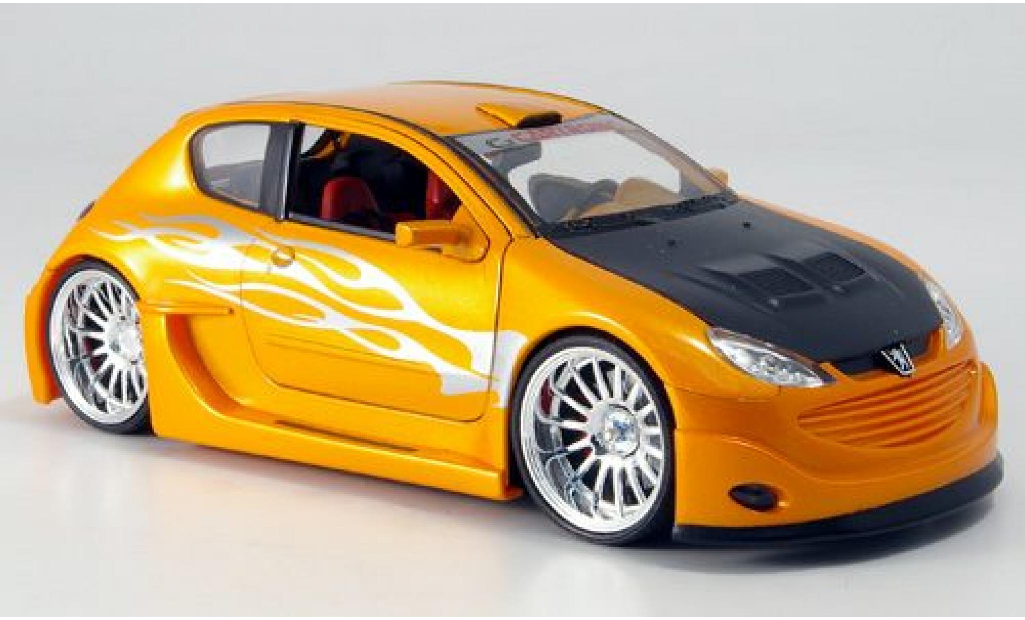 Peugeot 206 1/24 Welly Tuning orange-gold 1:24 diecast model cars