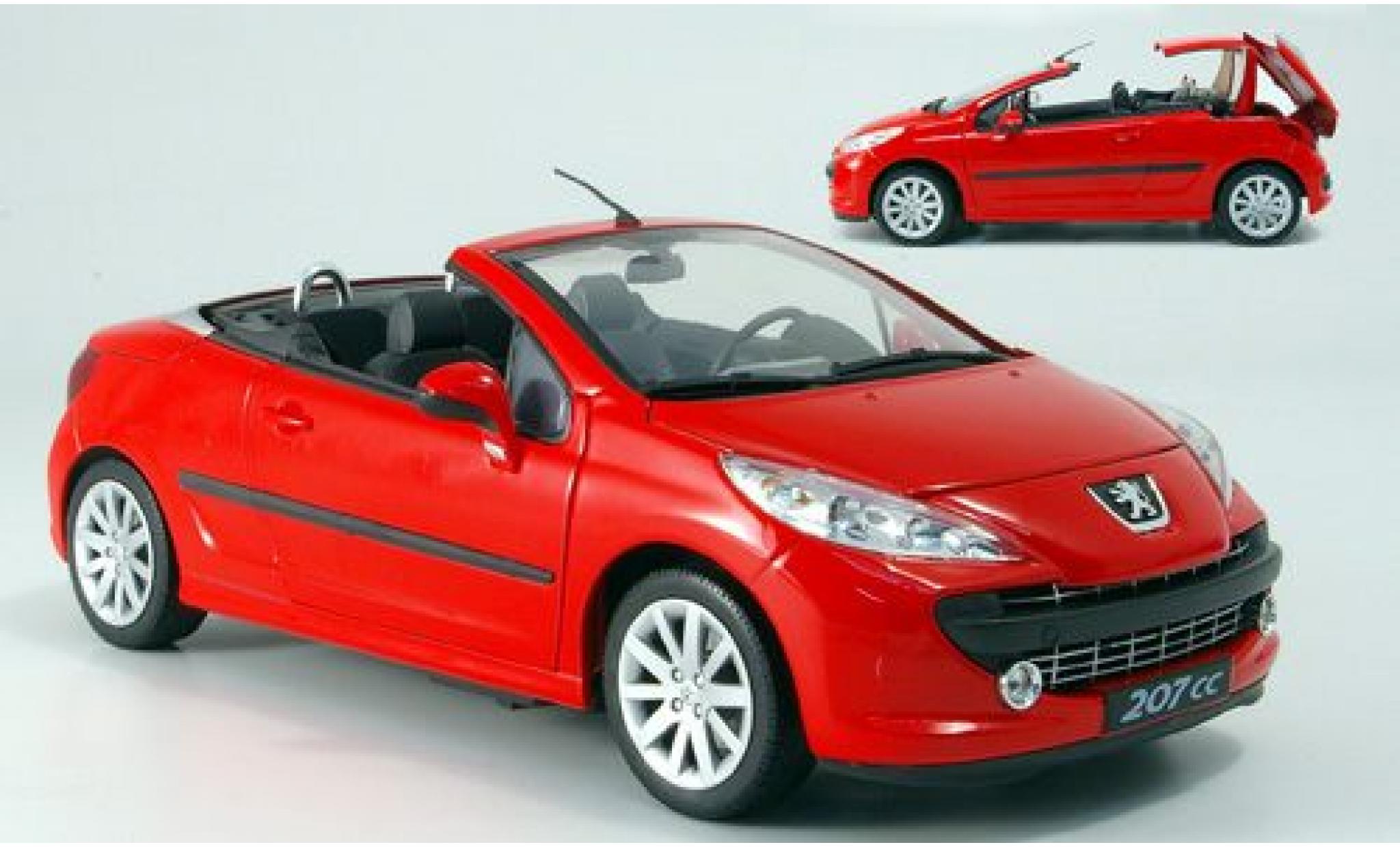 Peugeot 207 1/18 Welly CC red 1:18 diecast model cars