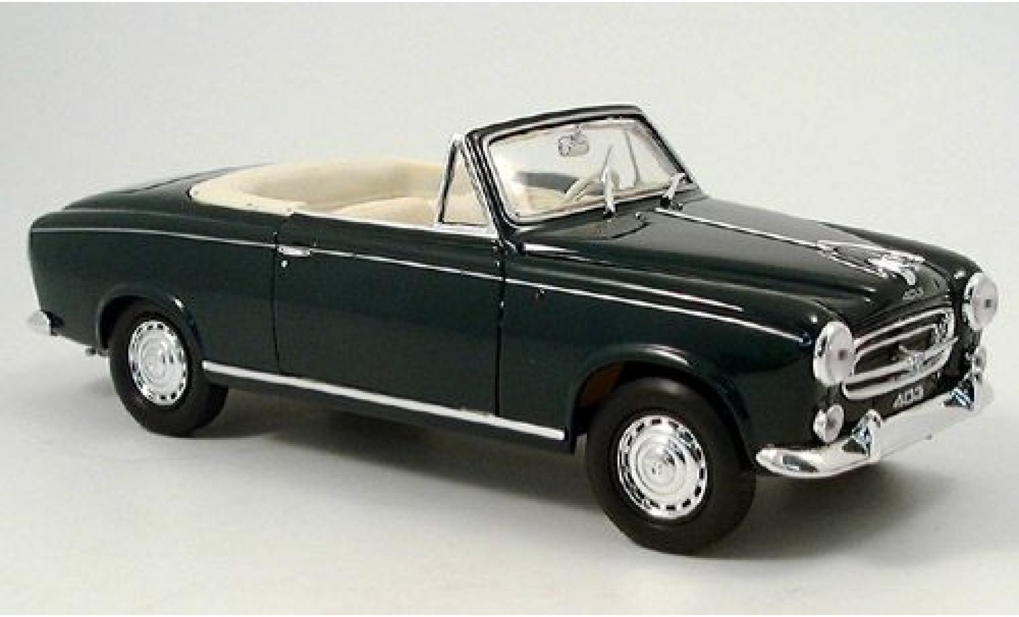 Peugeot 403 1/18 Welly Convertible dk. green 1957 1:18 diecast model cars