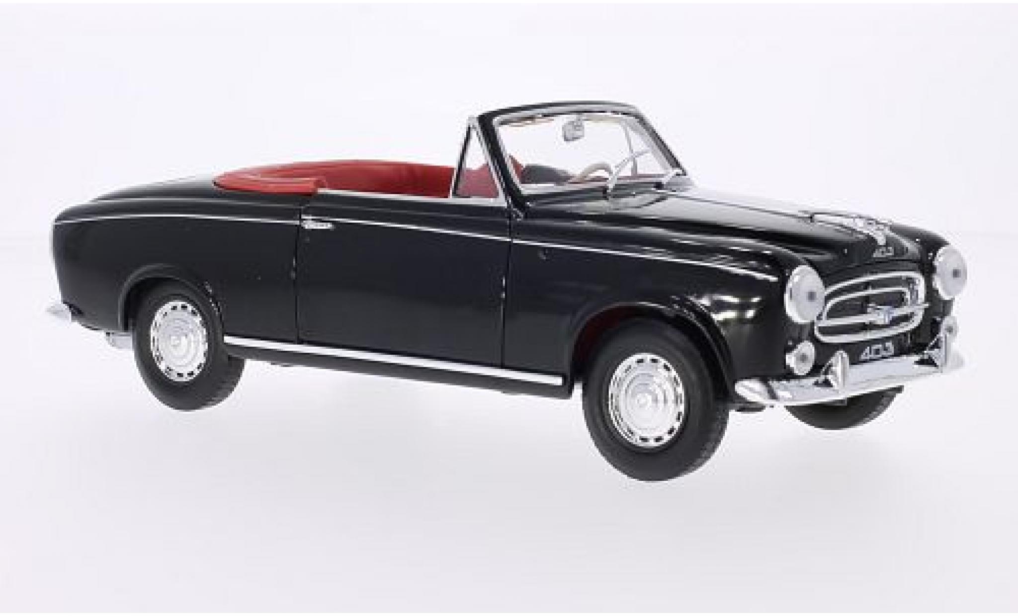 Peugeot 403 1/18 Welly Convertible black 1957 1:18 diecast model cars
