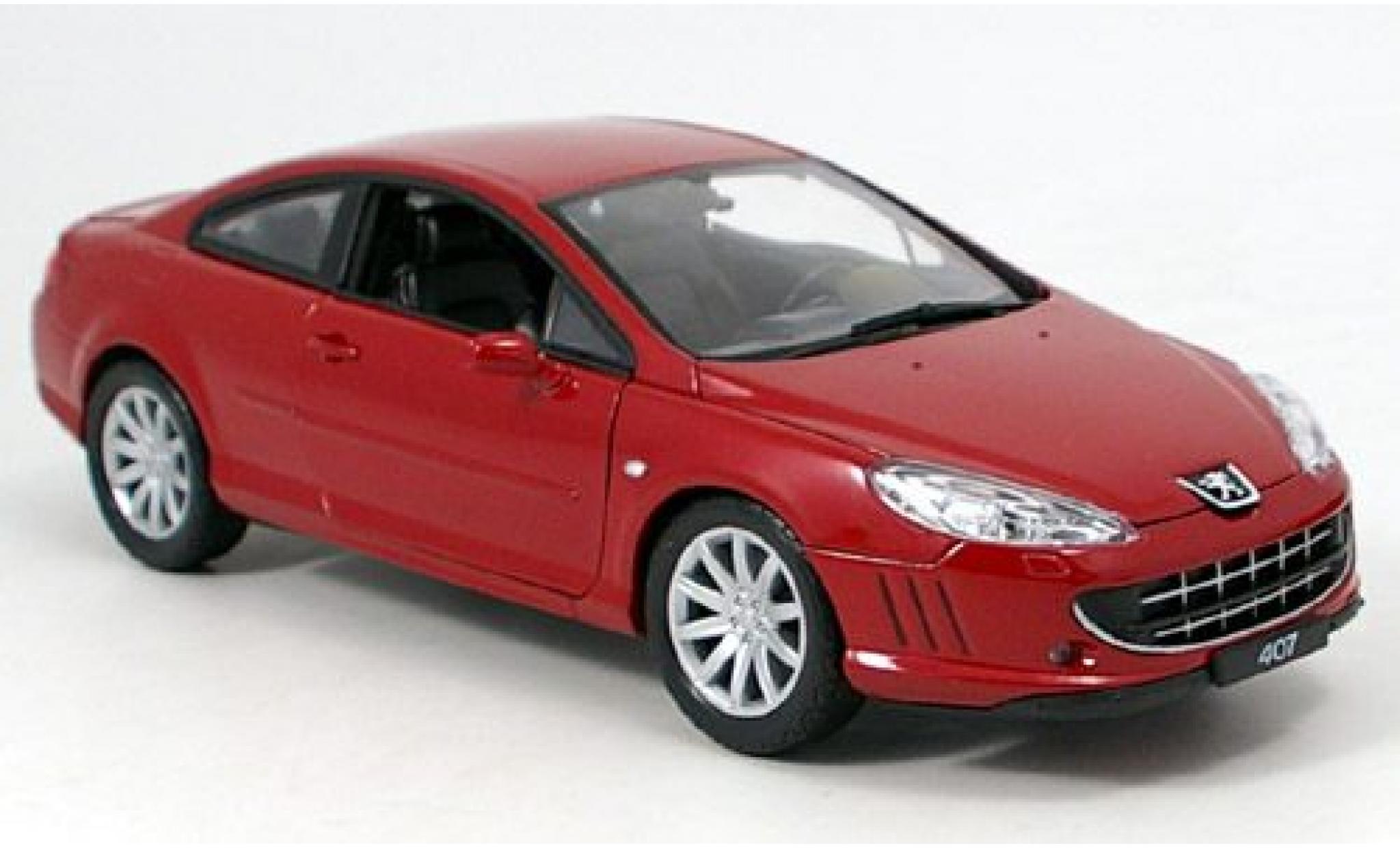 Peugeot 407 1/18 Welly Coupe red 1:18 diecast model cars