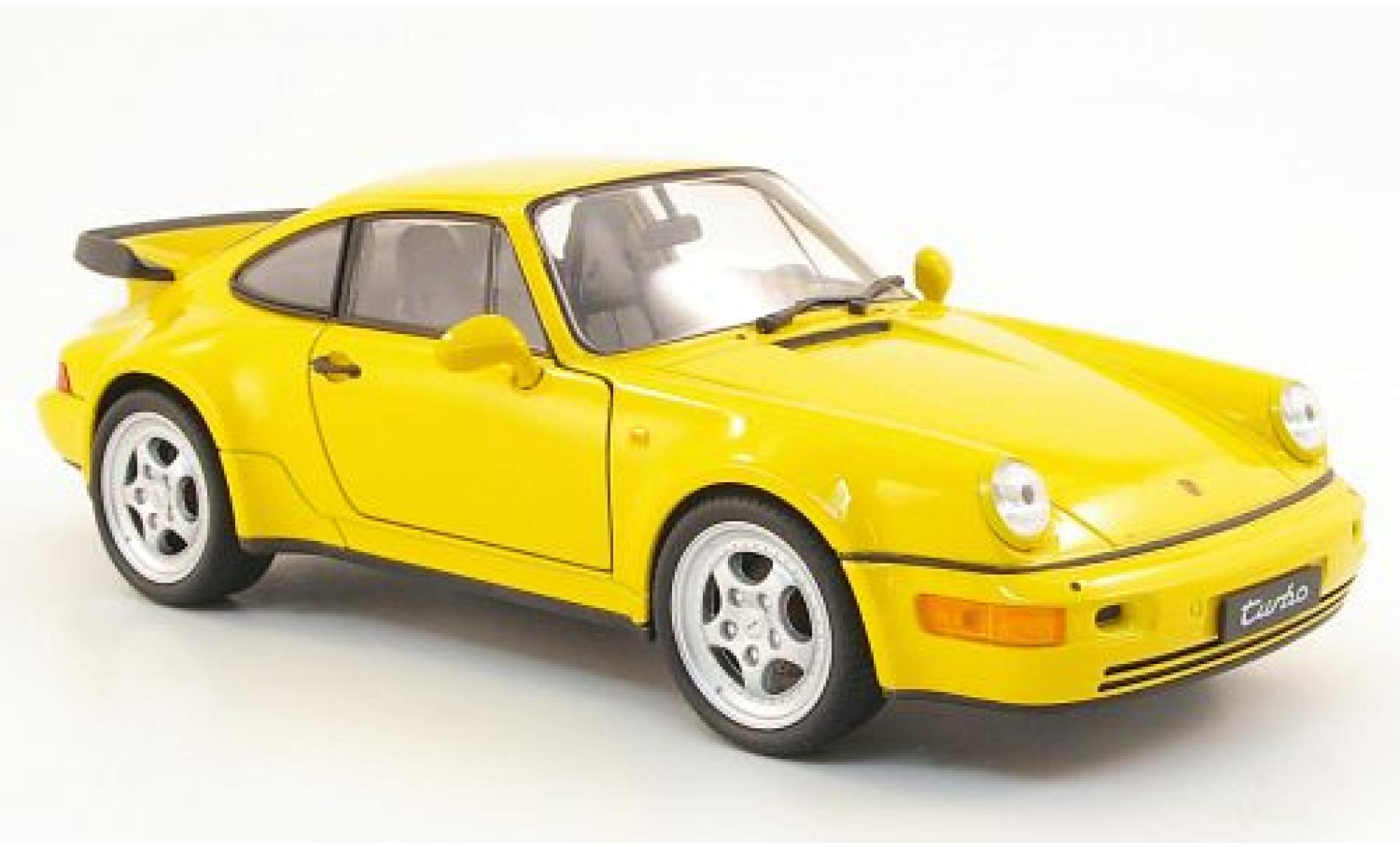 Porsche 964 Turbo 1/24 Welly 911  yellow 1:24 diecast model cars