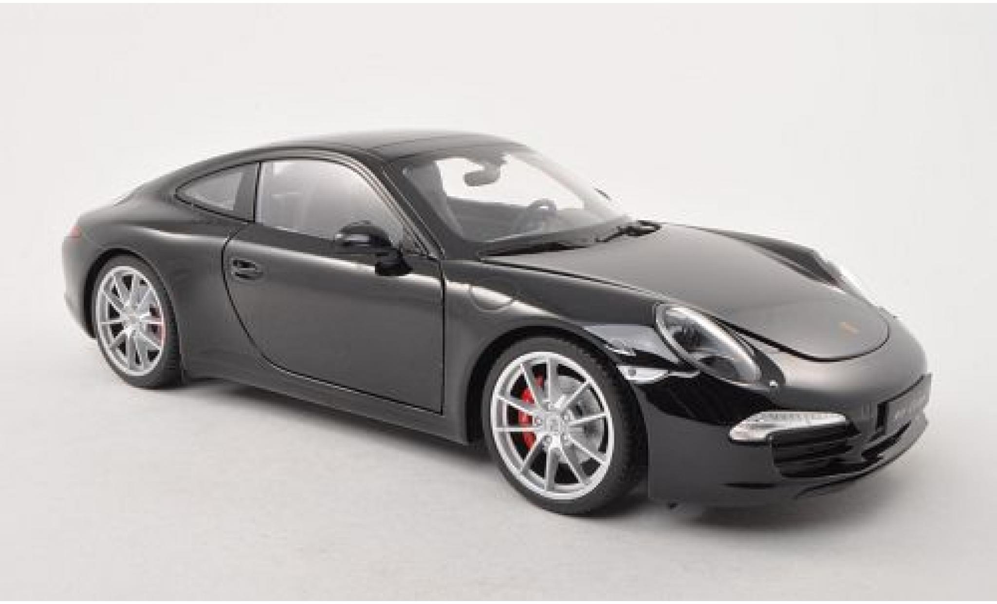 Porsche 991 S 1/18 Welly 911  Carrera black 1:18 diecast model cars