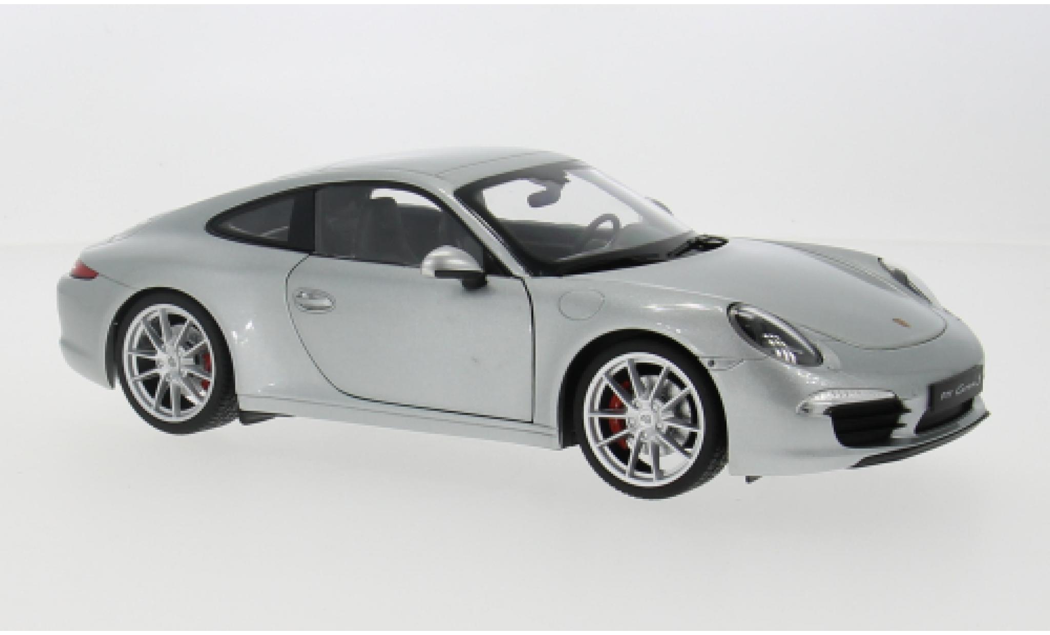 Porsche 991 S 1/18 Welly 911  Carrera silver 2012 1:18 diecast model cars